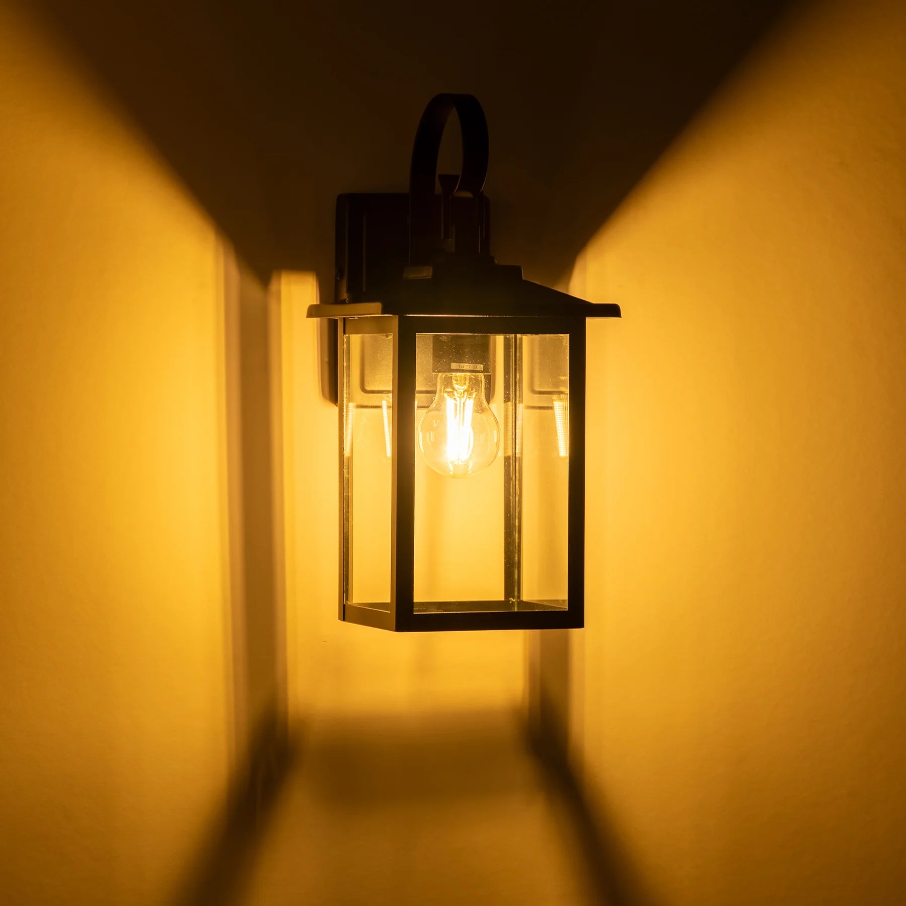 Havit Madix Galvanised Iron Exterior Wall Lights 2700K Black 8W 240V IP44- HV3535W-S-BLK