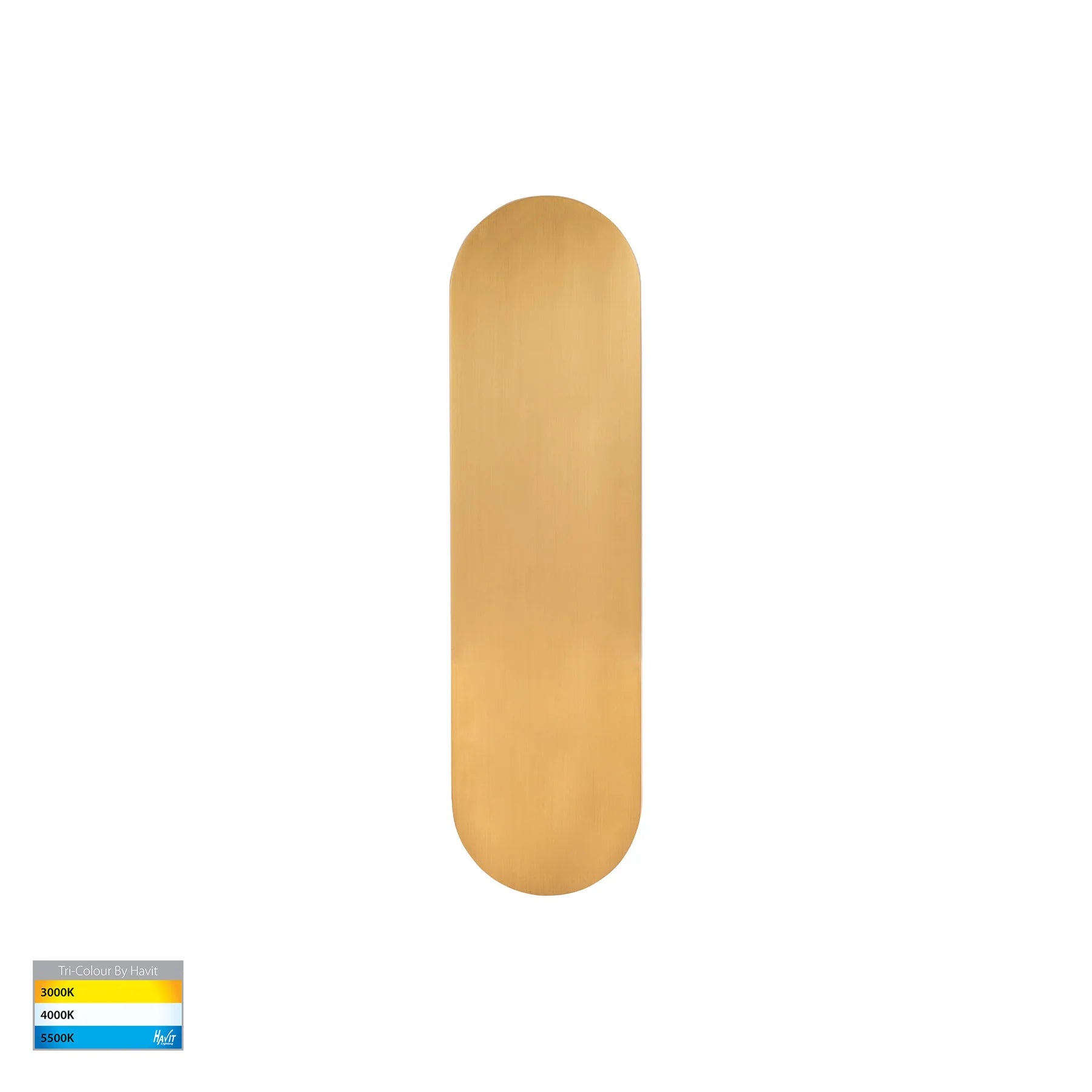 Havit Barline Shadow 300mm Interior Wall Lights Tri- Aluminium Brass 6W 240V IP65- HV3561T-BR