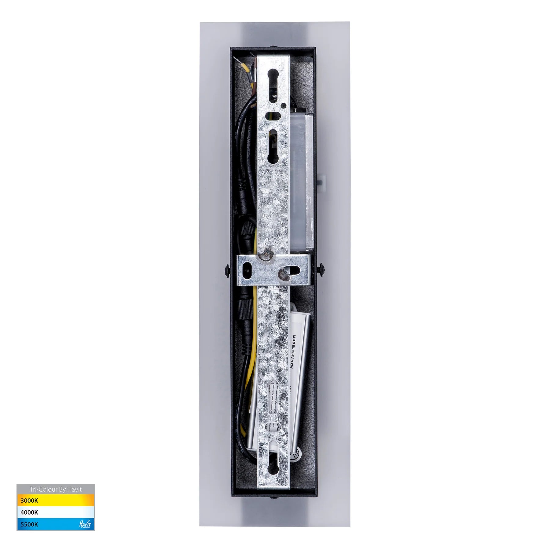 Havit Barline Shadow 300mm Exterior Wall Lights Tri - Aluminium Black 4.5W-9W 24V/240V IP65 - HV3571T-BLK