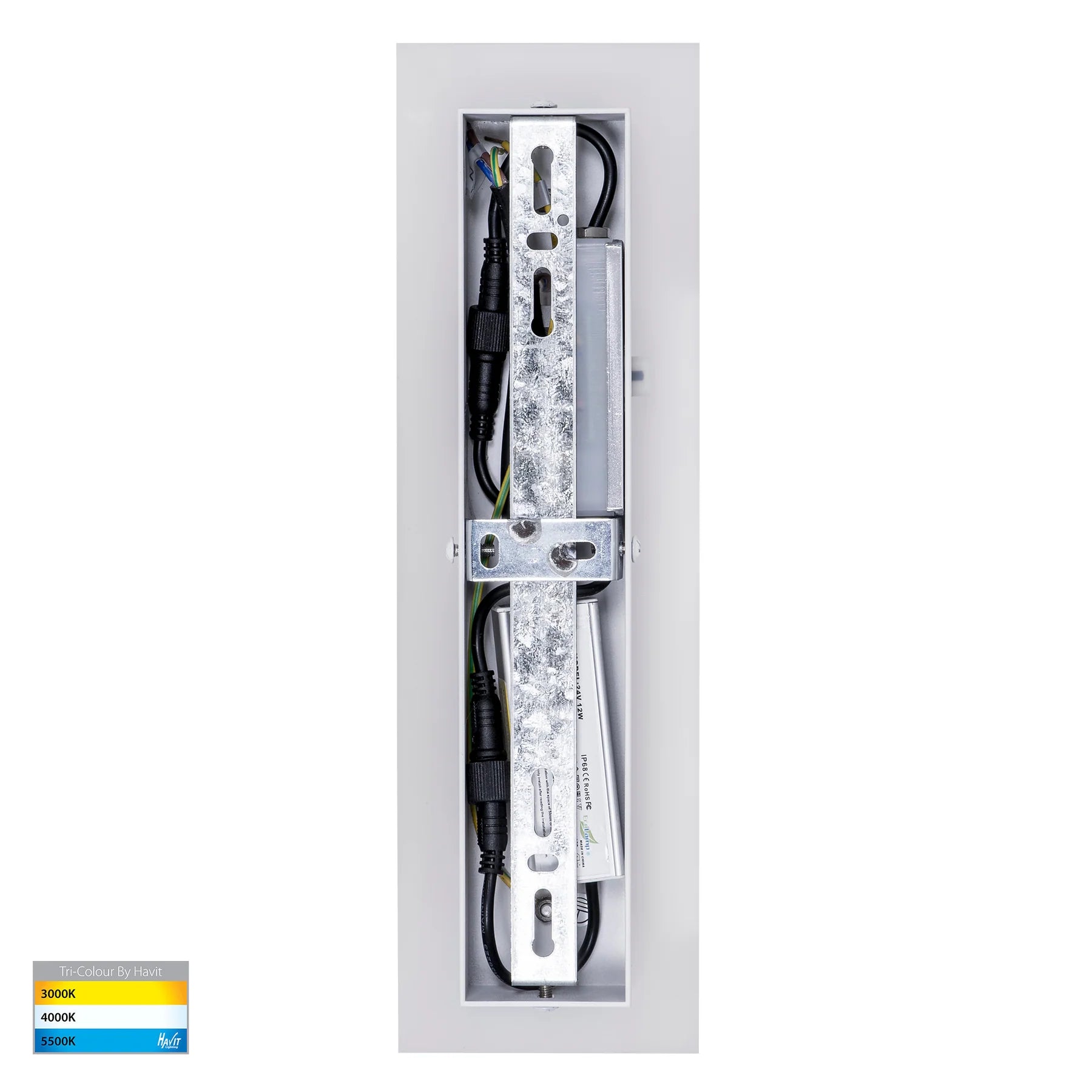 Havit Barline Shadow 300mm Exterior Wall Lights Tri - Aluminium White 4.5W-9W 24V/240V IP65 - HV3571T-WHT