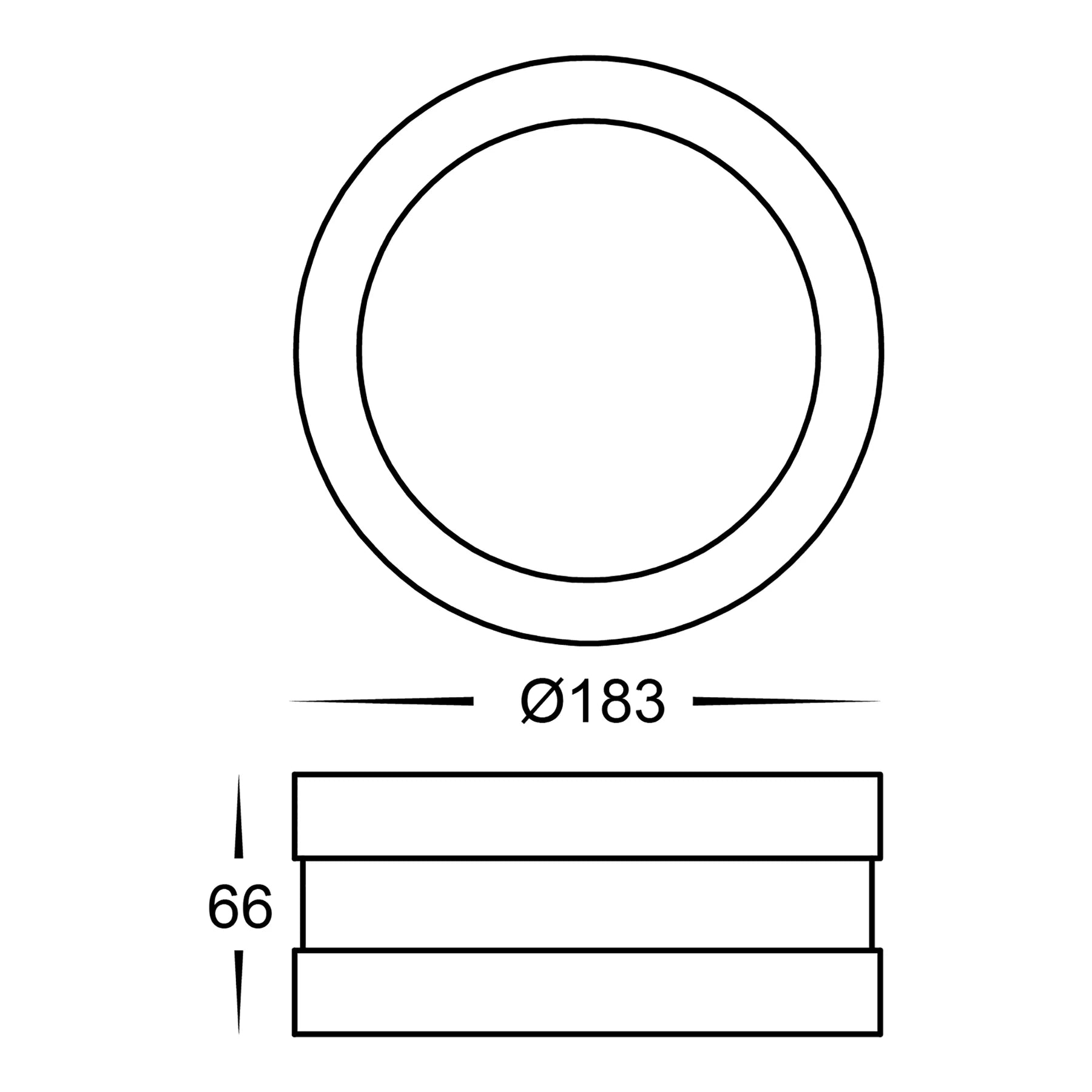 Havit Roto Bunker Light LED Bulkheads Tri- Black 10W 240V IP54- HV36003T-BLK