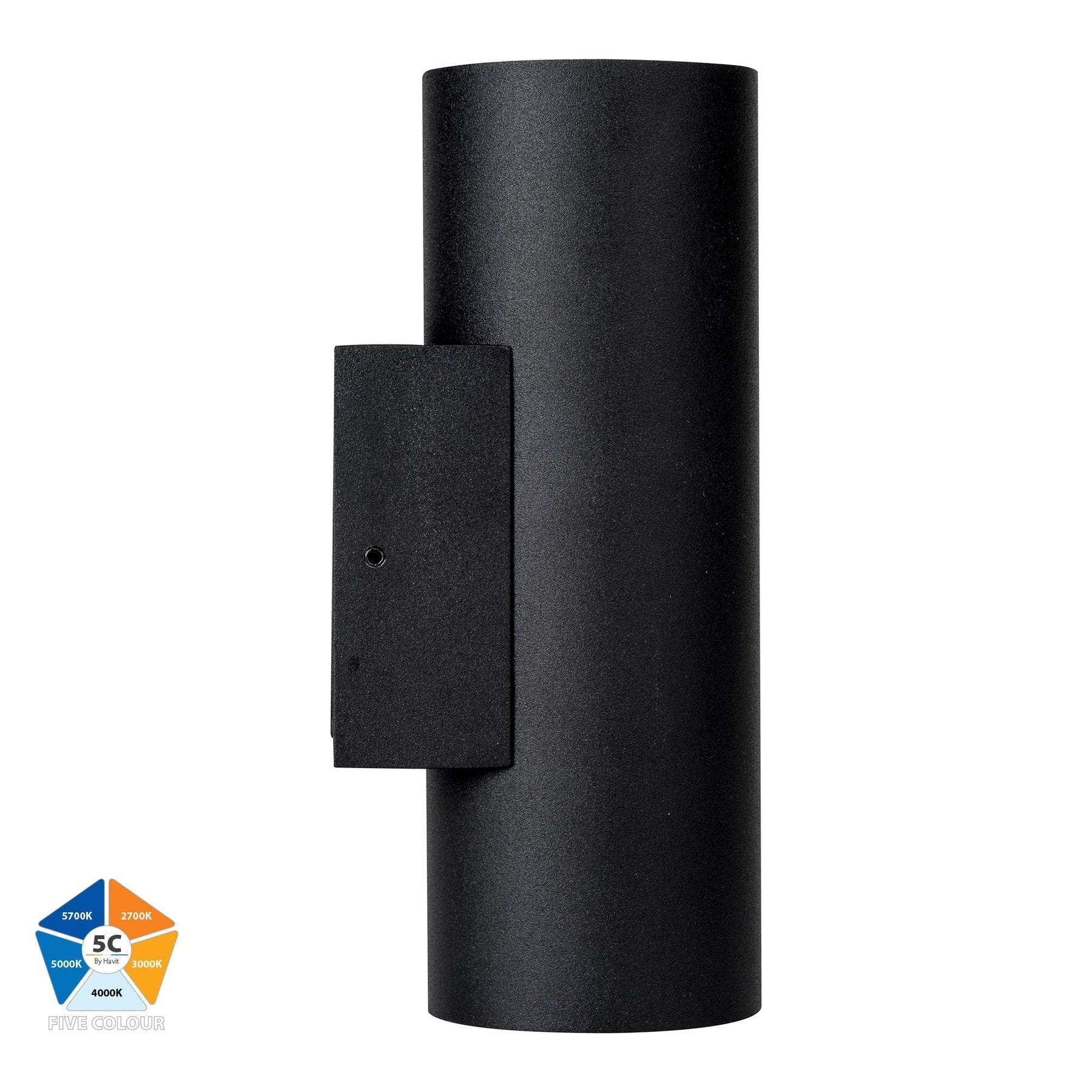 Havit Aries Up & Down Exterior Wall Lights 5CCT Black 2x6W 240V IP65 - HV3626S-ALUBLK - Havit Lighting