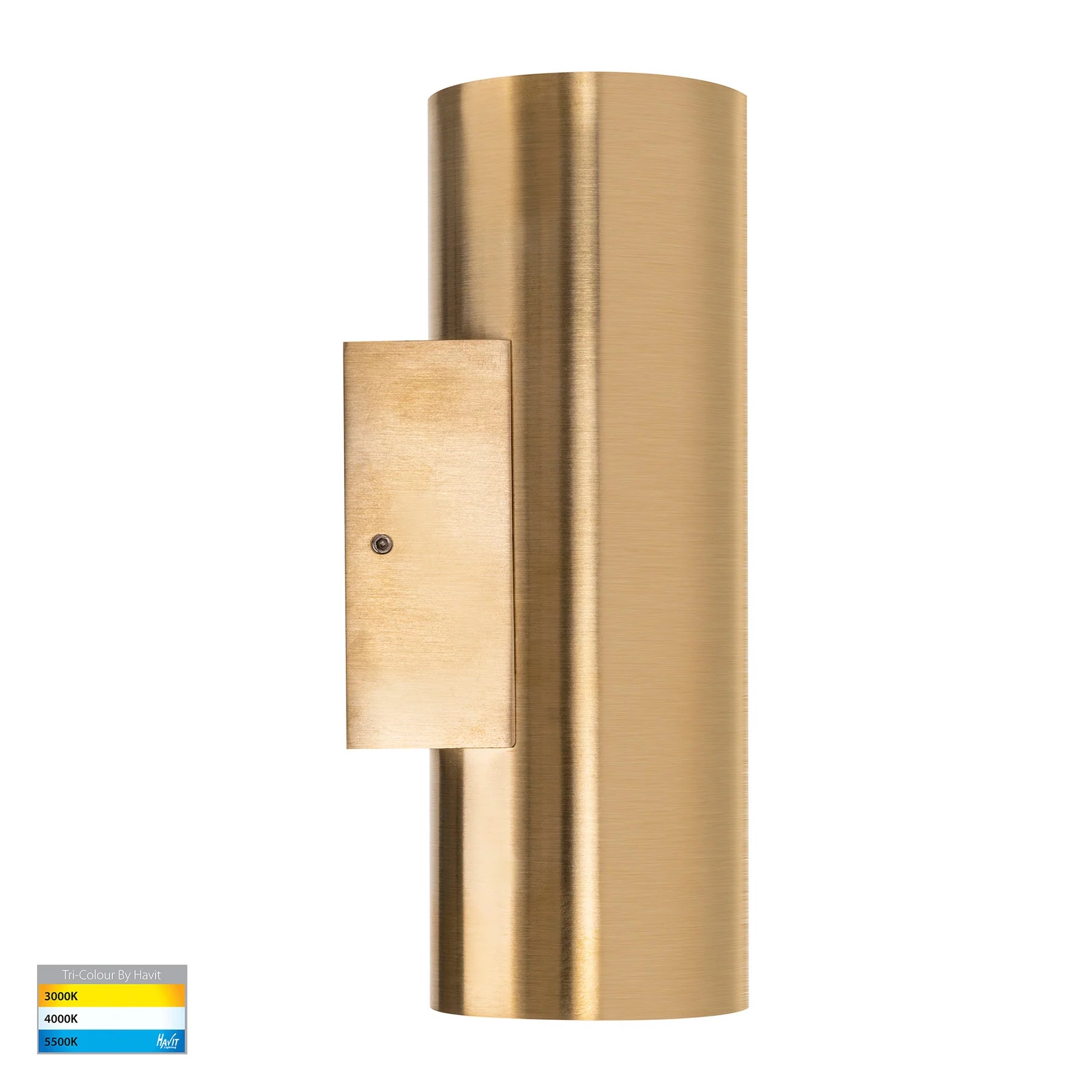 Havit Aries Up & Down Exterior Wall Lights 5CCT Solid Brass 2x6W 240V IP65 - HV3626S-BR- Havit Lighting
