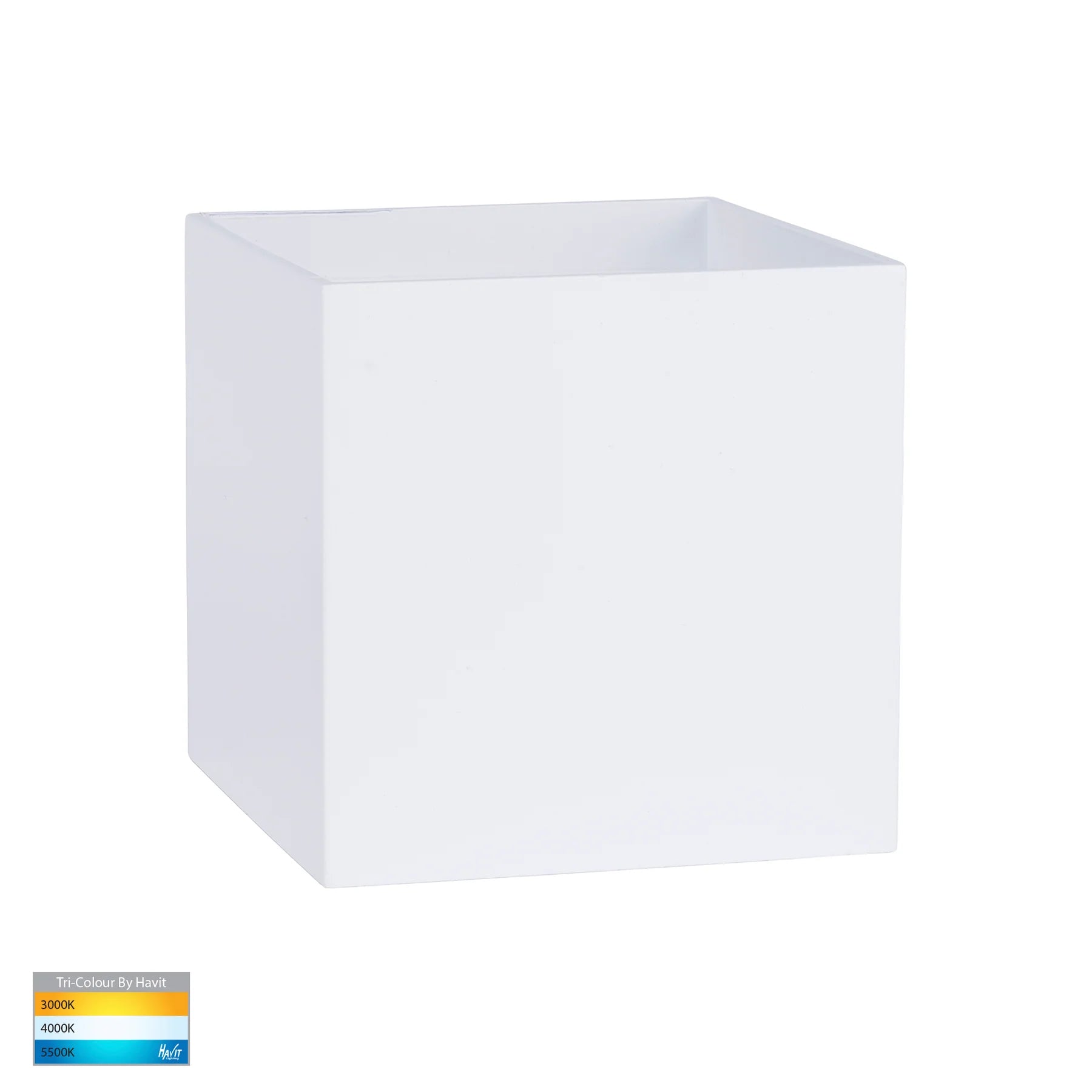 Havit Versa Square Up & Down Exterior Wall Light Tri - White 2x3W 12/240V IP65 - HV3658T-WHT-SQ, HV3658T-WHT-SQ-12V - Havit Lighting