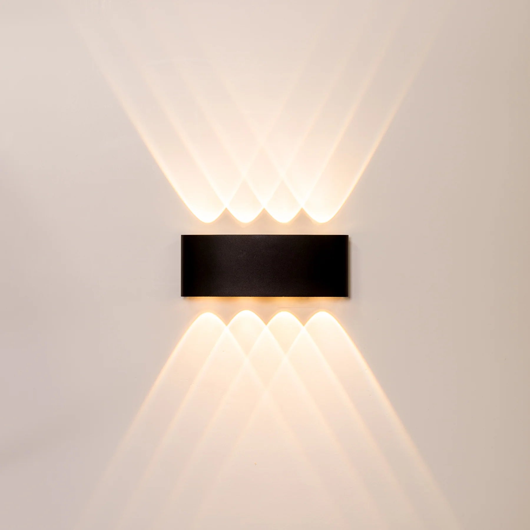 Havit Maro Up & Down Exterior Wall Lights Tri - Black 8x1W 12V/240V IP54 - HV3697T-BLK-12V, HV3697T-BLK-240V