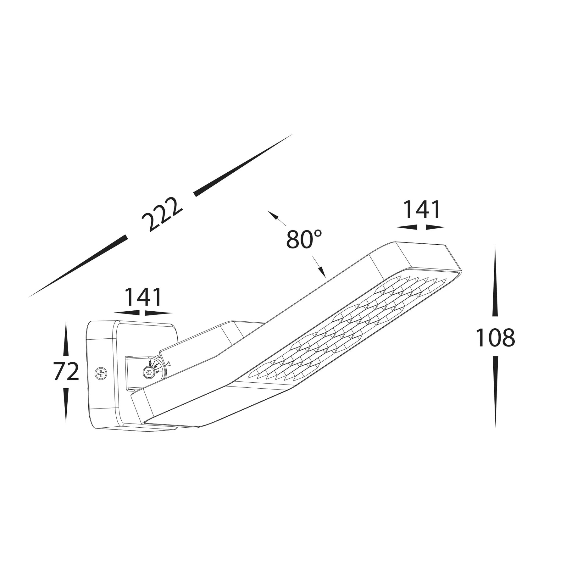 Havit Favo LED Floodlights 4000K Aluminium Grey 13.7W 240V IP54- HV3721N-GRY