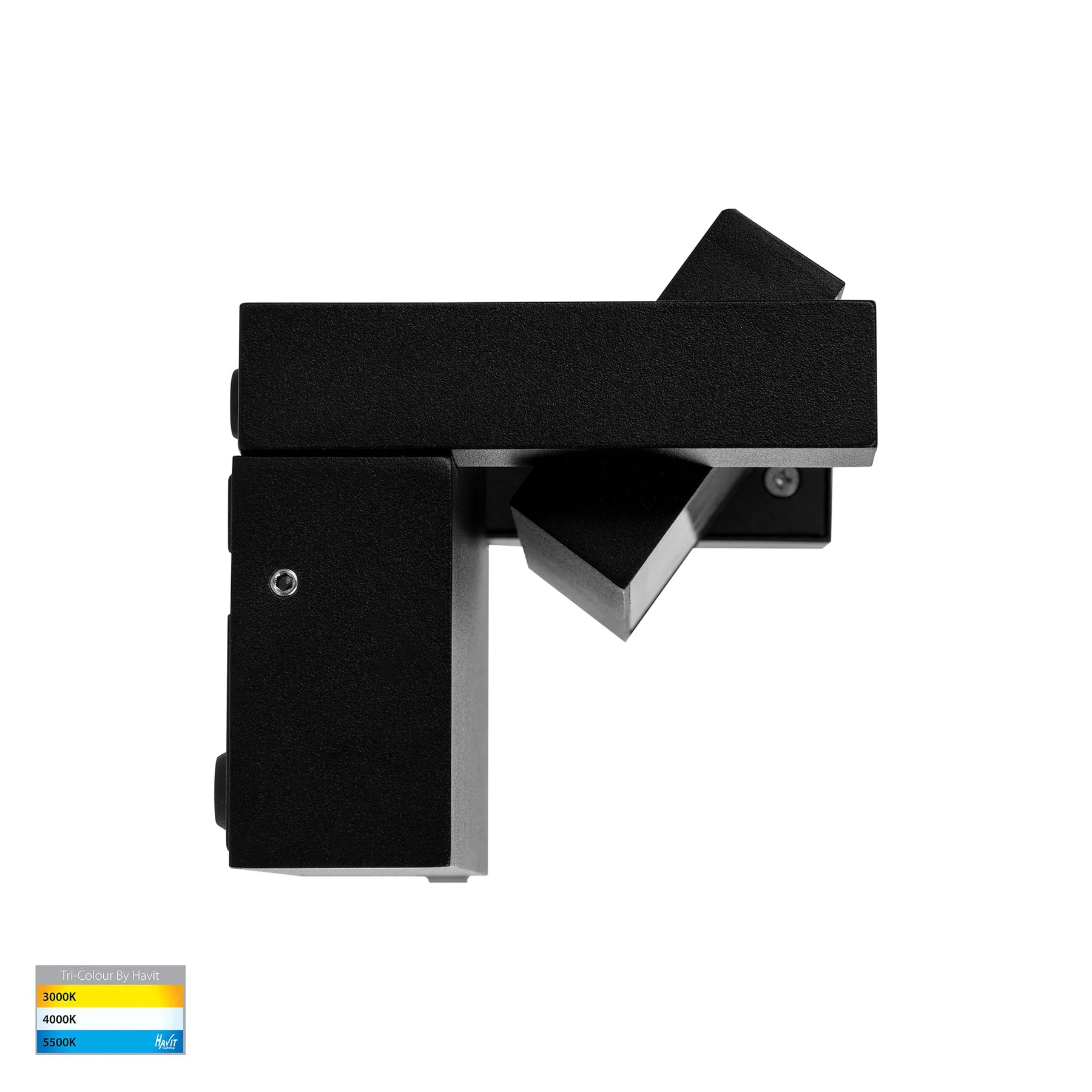 Havit Locu Adjustable LED Floodlights Tri- Aluminium Black 12W 240V IP65- HV3731T-BLK