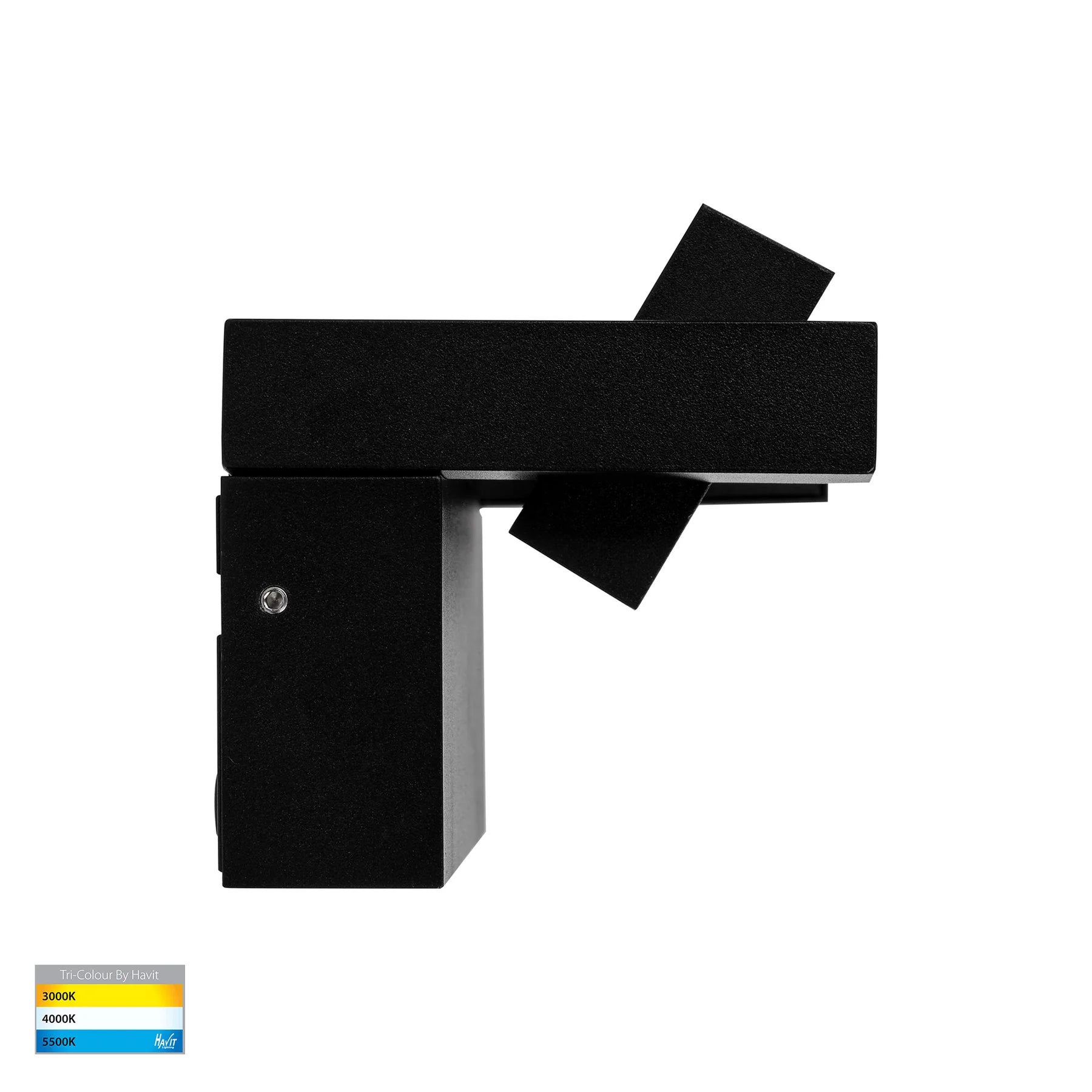 Havit Locu Adjustable LED Floodlights Tri- Aluminium Black 36W 240V IP65- HV3733T-BLK