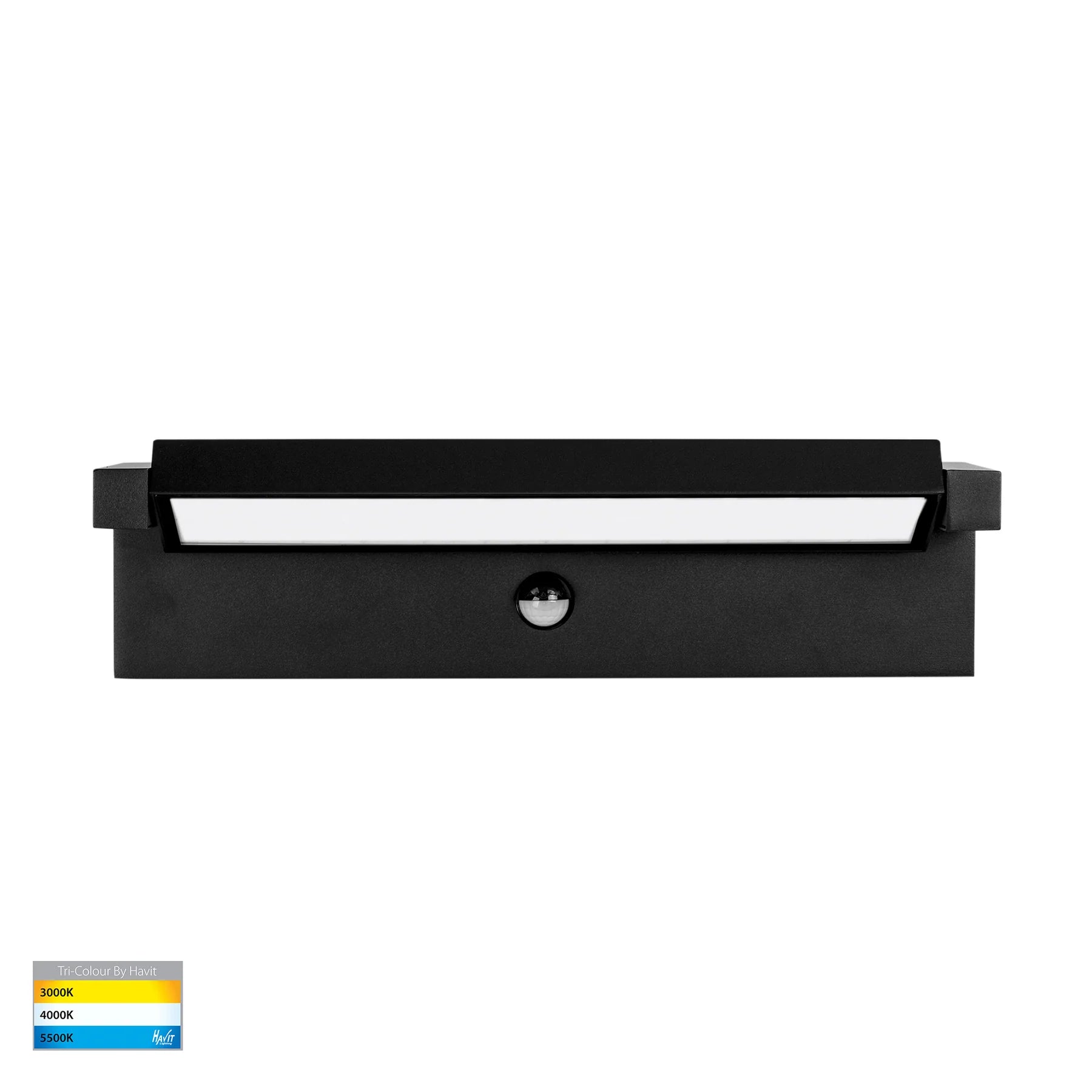 Havit Locu Adjustable LED Floodlight with Sensor Tri- Aluminium Black 36W 240V IP65- HV3733T-BLK-PIR