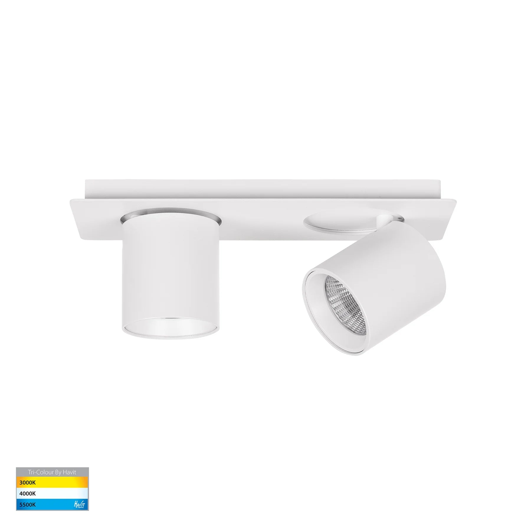 Havit Sbarra 2 Light Adjustable LED Bar Lights Tri- White 2x8W 240V IP20- HV4003T-2-WHT