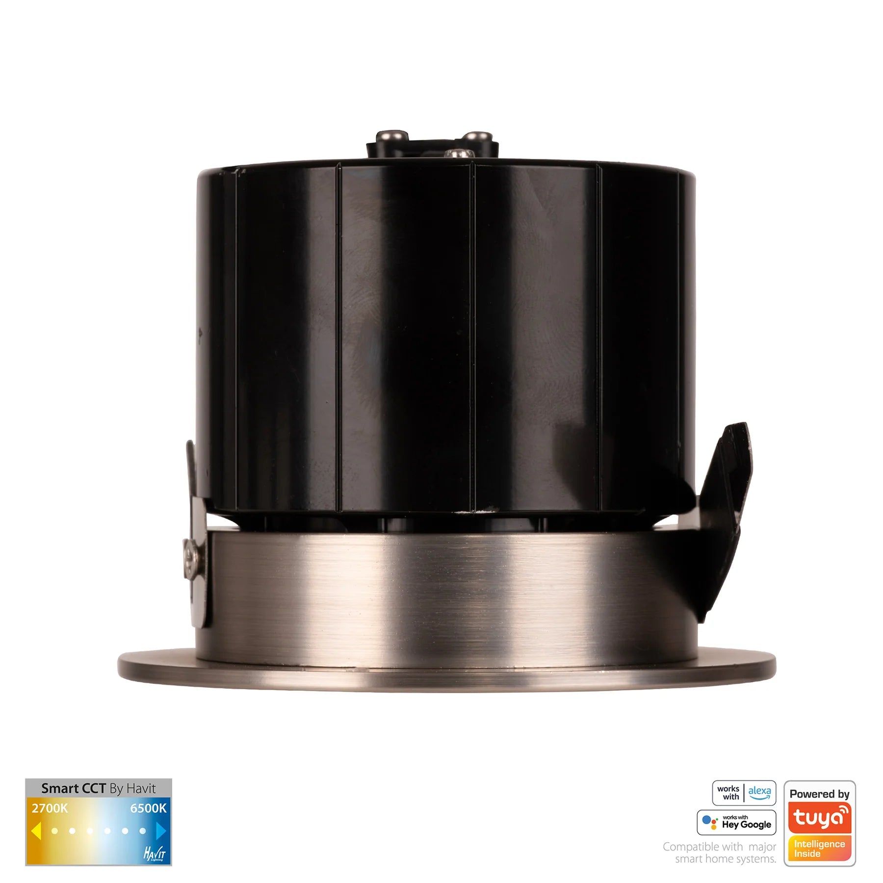 Havit Prime Fixed CCT WIFI LED Downlights 2700K-6500K Nickel 12W 240V IP54- HV5511CCT-NK