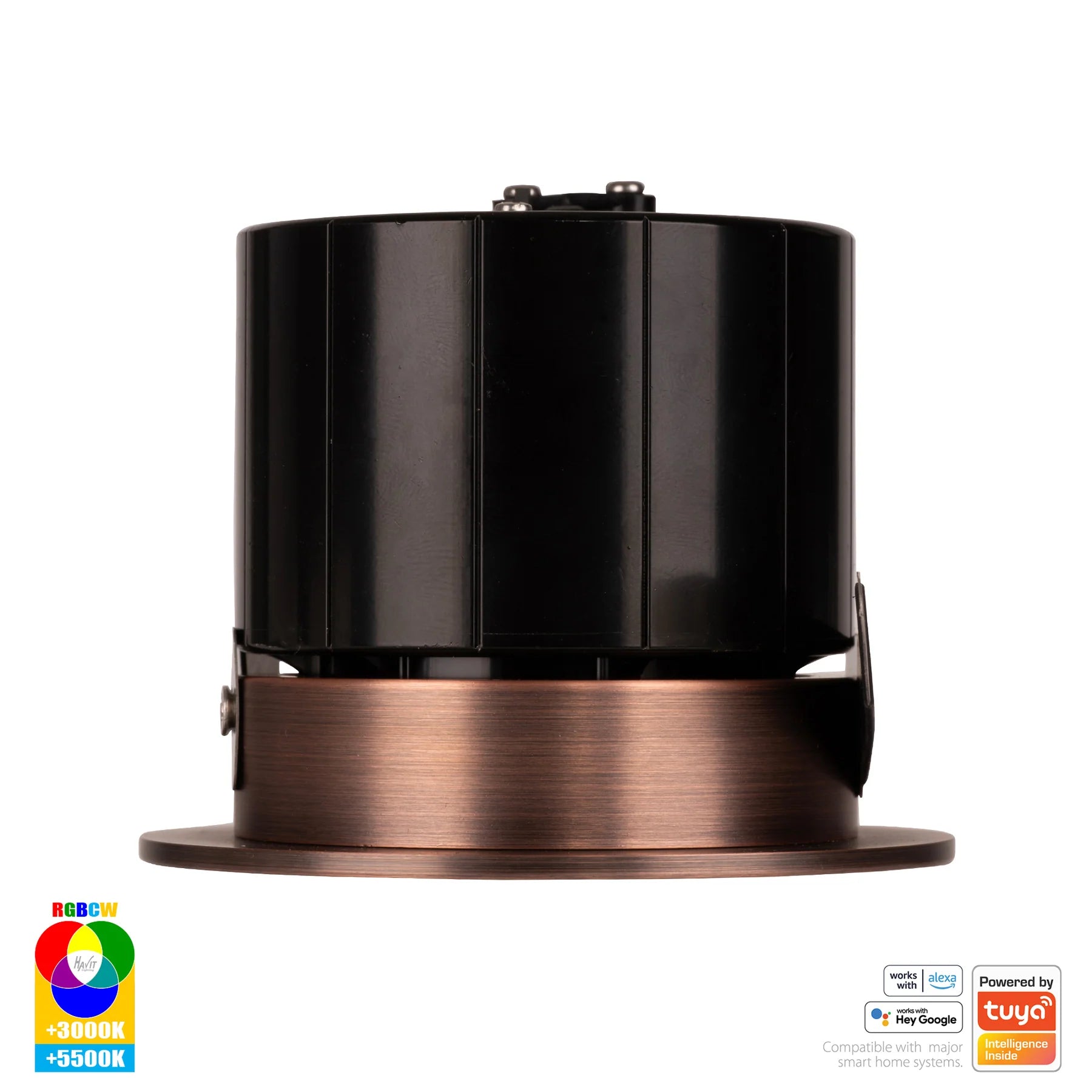 Havit Prime Fixed WIFI LED Downlights RGBCW Antique Brass 12W 240V IP54- HV5511RGBCW-AB