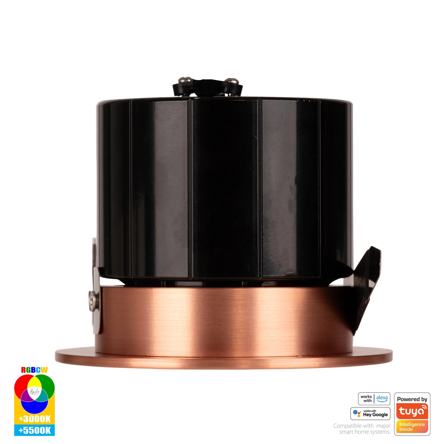 Havit Prime Fixed WIFI LED Downlights RGBCW Copper 12W 240V IP54- HV5511RGBCW-CP