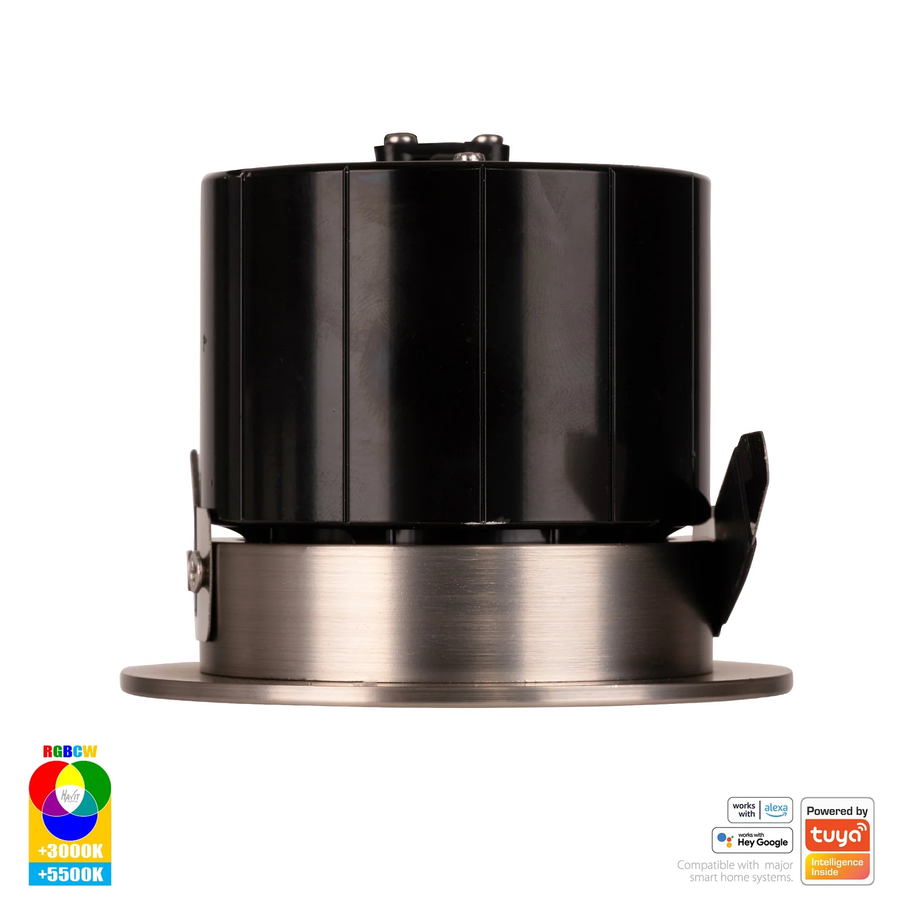 Havit Prime Fixed WIFI LED Downlights RGBCW Nickel 12W 240V IP54- HV5511RGBCW-NK