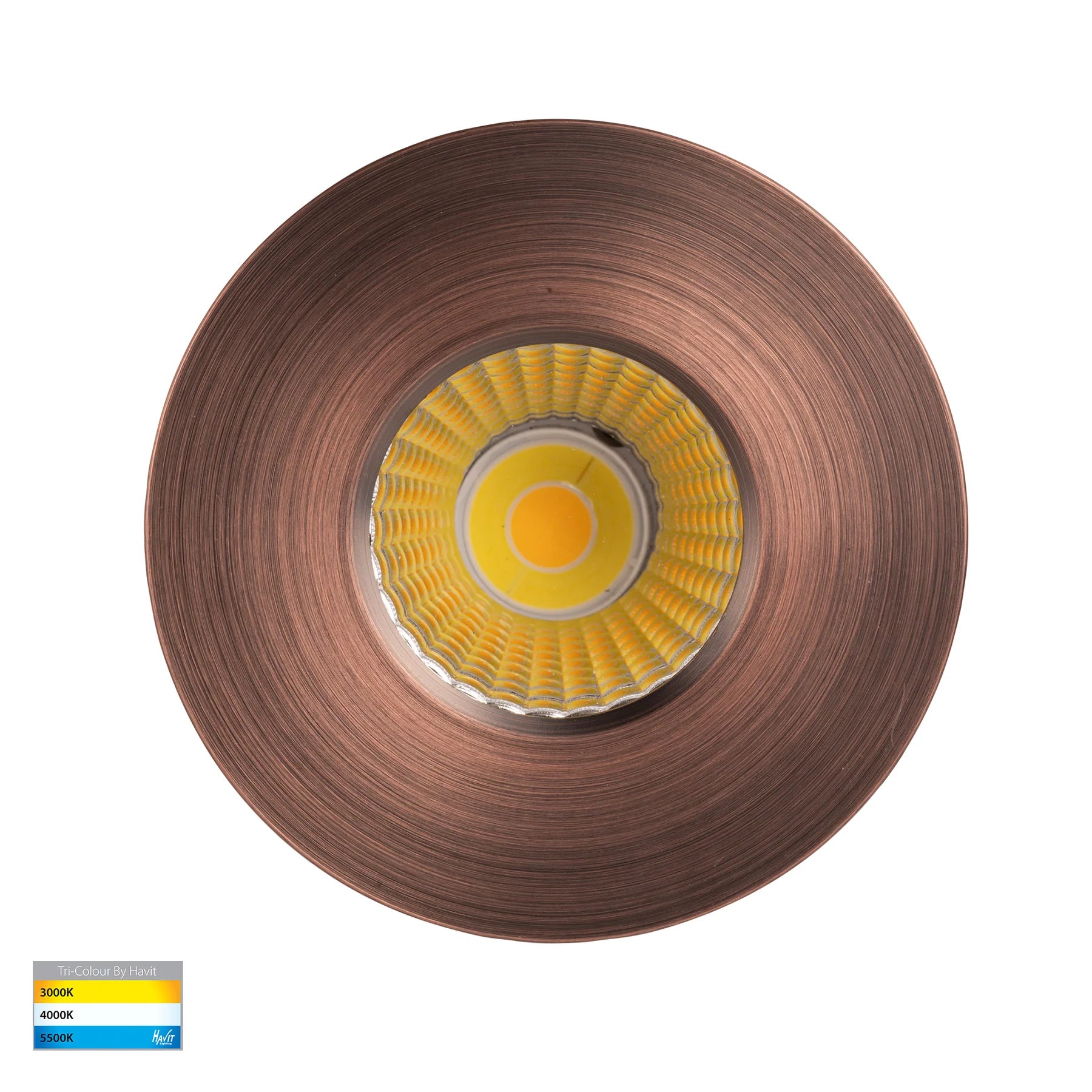 Havit Prime Fixed LED Downlights Tri- Antique Brass 12W 240V IP54- HV5511T-AB