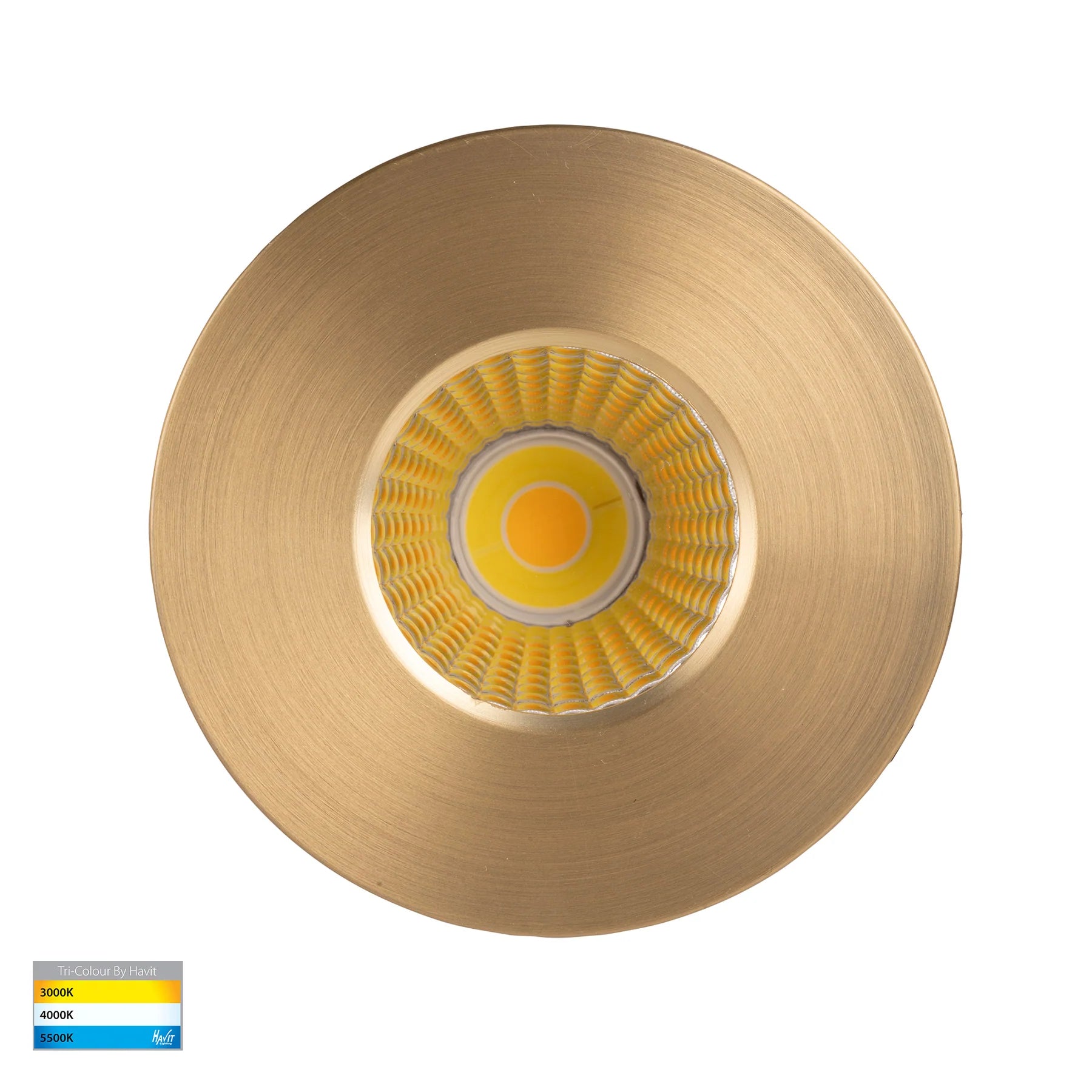 Havit Prime Fixed LED Downlights Tri- Brass 12W 240V IP54- HV5511T-BR