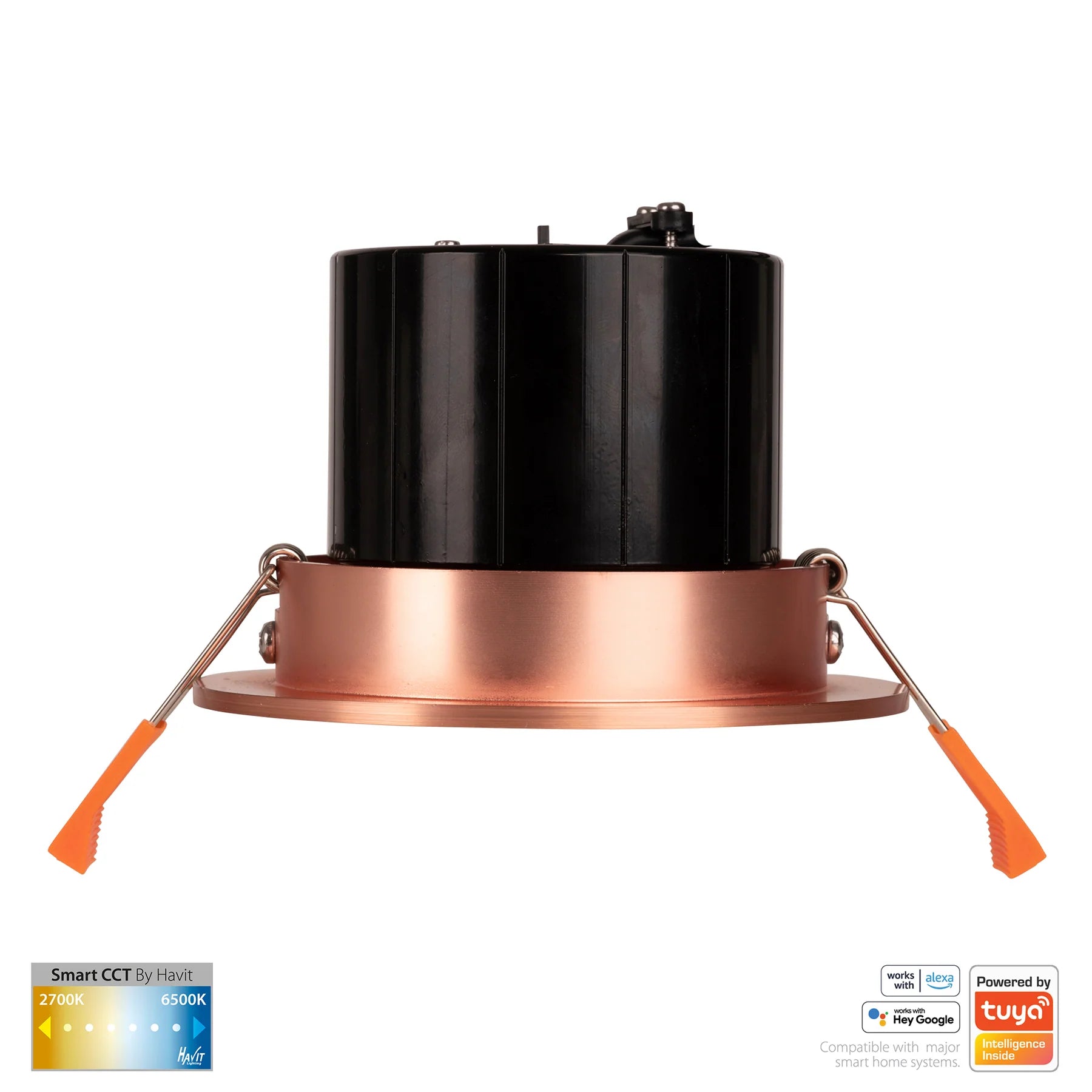 Havit Prime Tilt CCT WIFI LED Downlights 2700K-6500K Copper 12W 240V IP54- HV5512CCT-CP