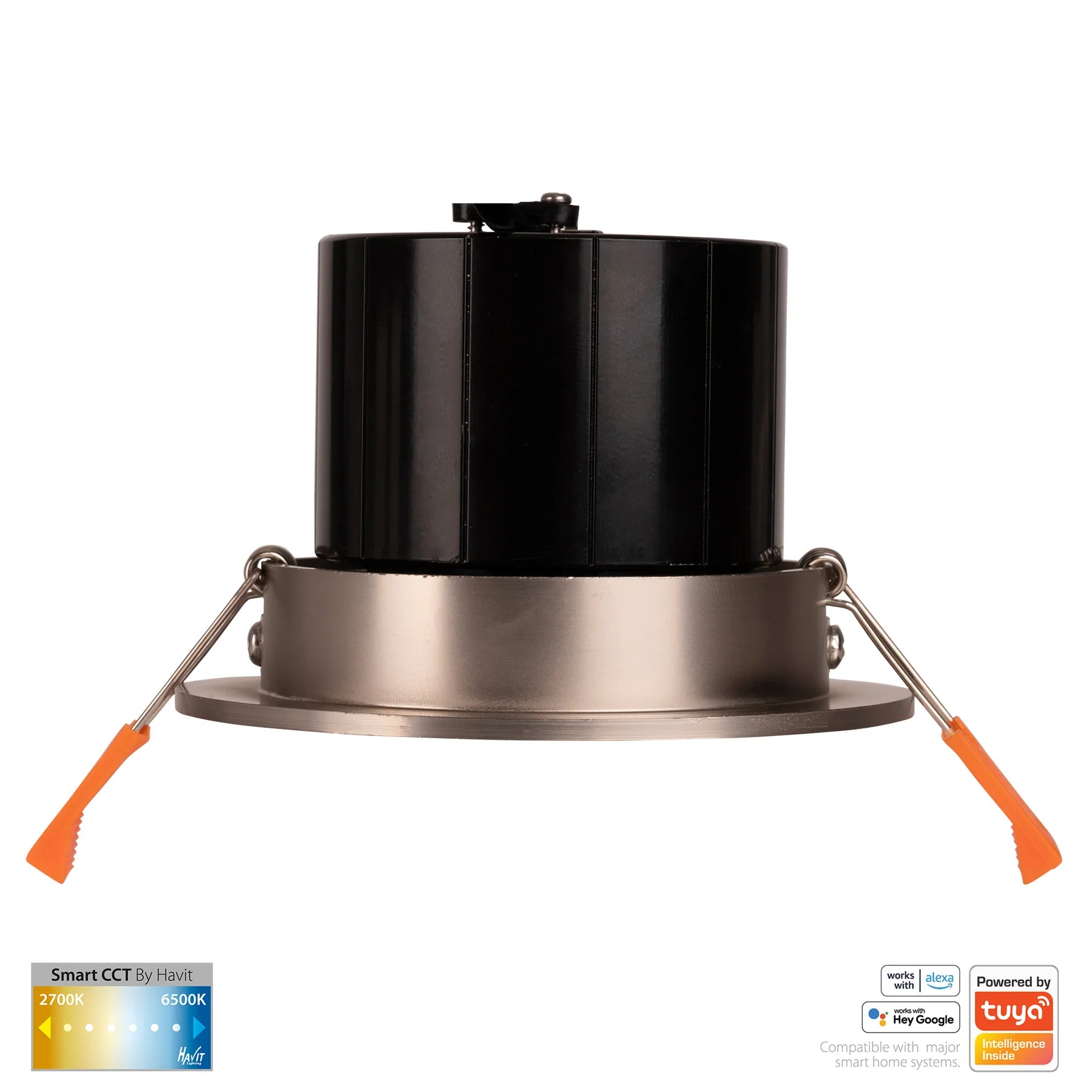 Havit Prime Tilt CCT WIFI LED Downlights 2700K-6500K Nickel 12W 240V IP54- HV5512CCT-NK