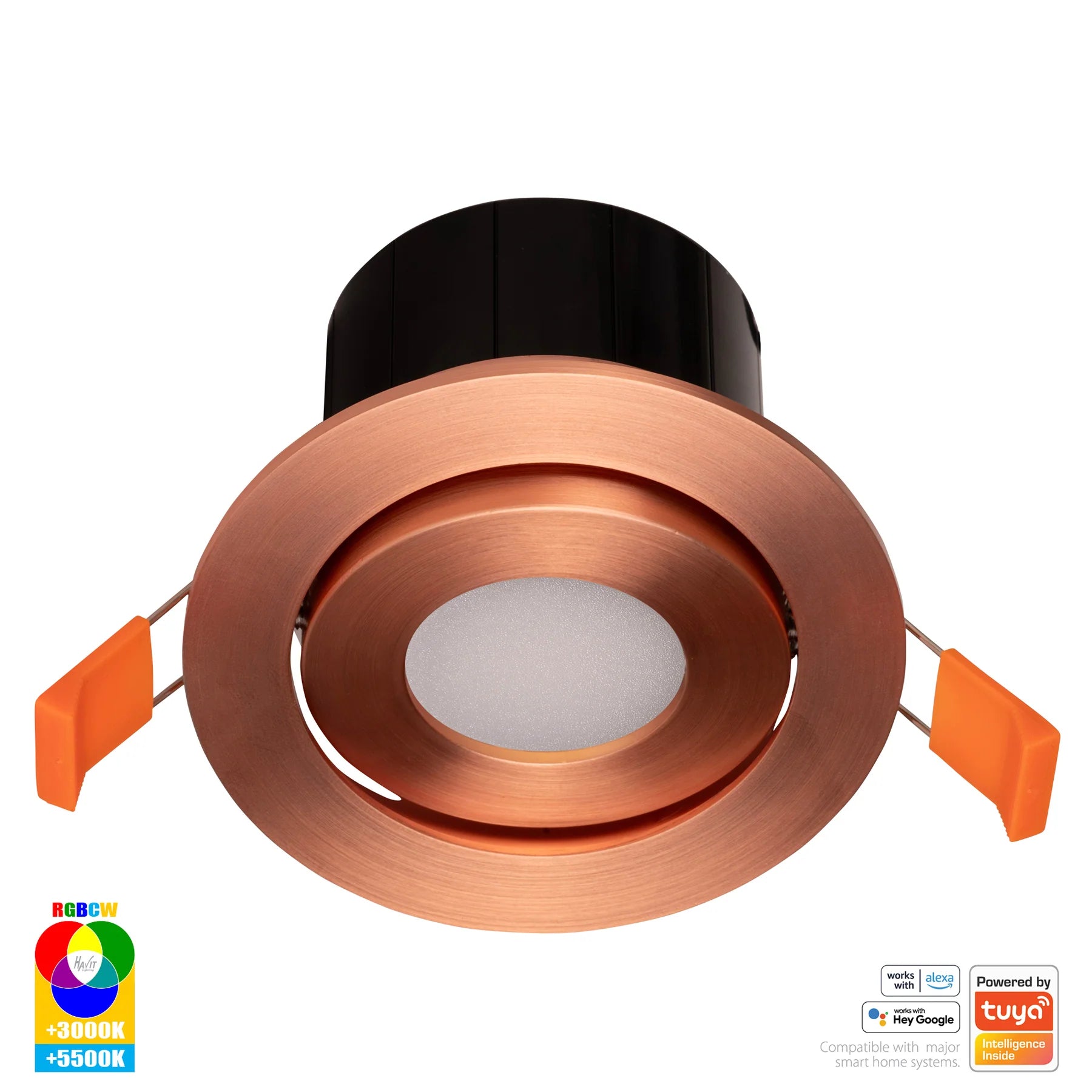 Havit Prime Tilt WIFI LED Downlights RGBCW Copper 12W 240V IP54- HV5512RGBCW-CP