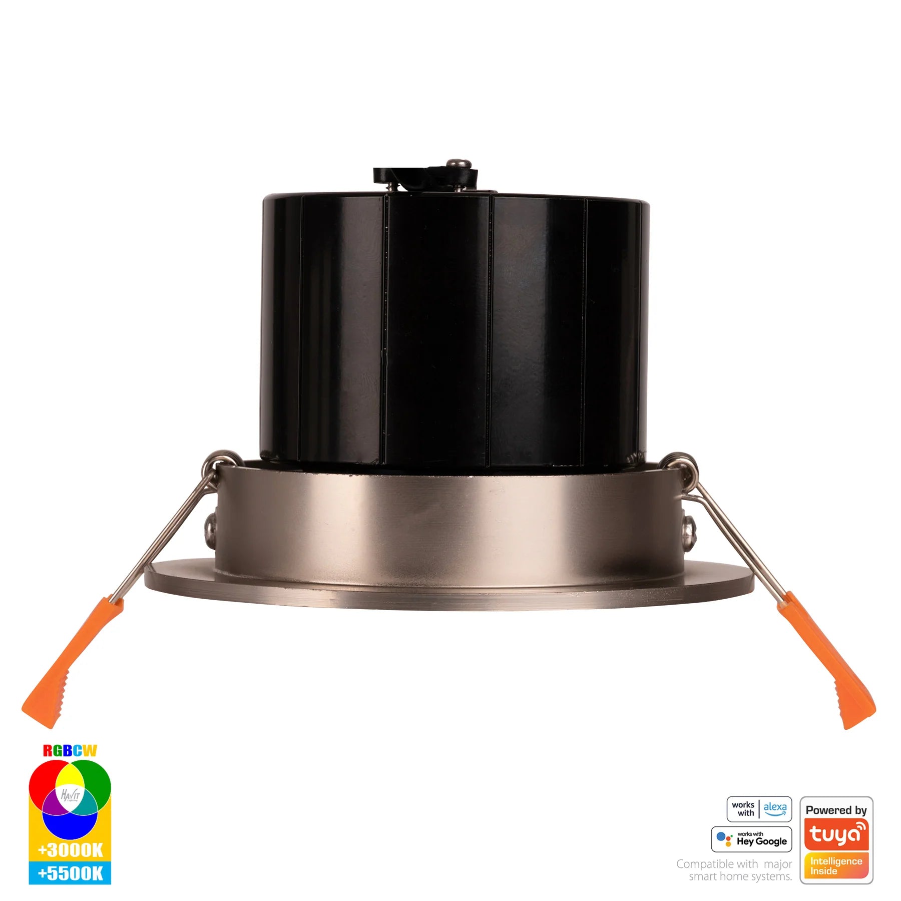 Havit Prime Tilt WIFI LED Downlights RGBCW Nickel 12W 240V IP54- HV5512RGBCW-NK