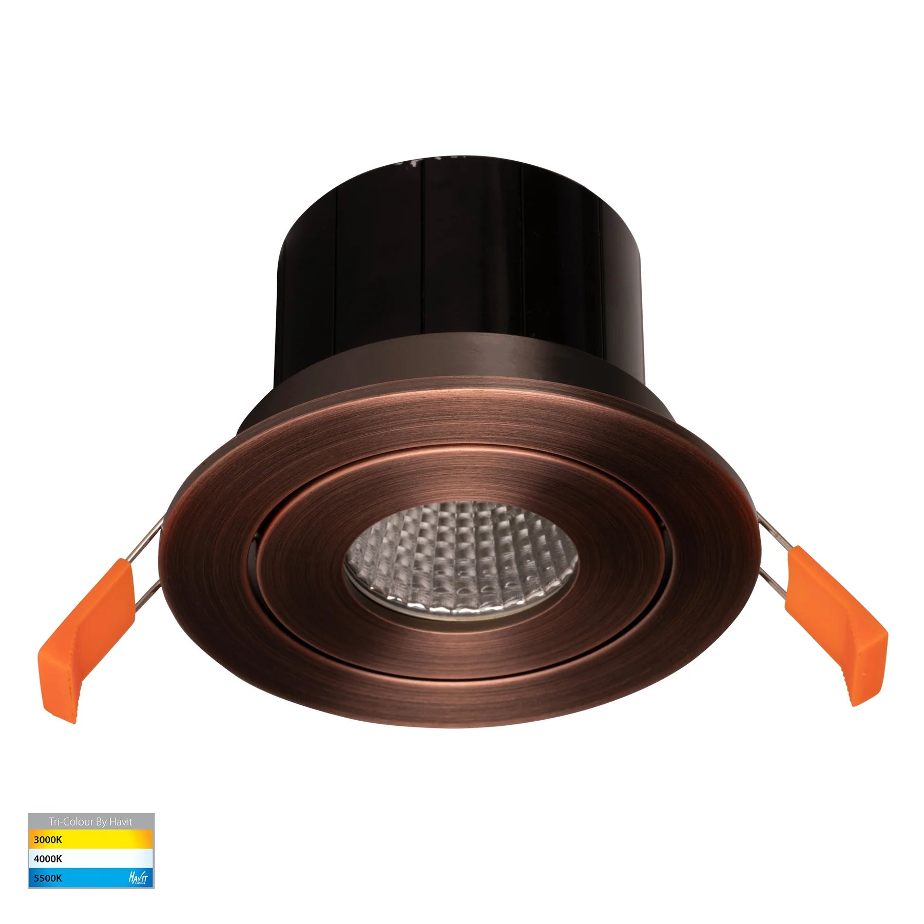 Havit Prime Tilt LED Downlights Tri- Antique Brass 12W 240V IP54- HV5512T-AB