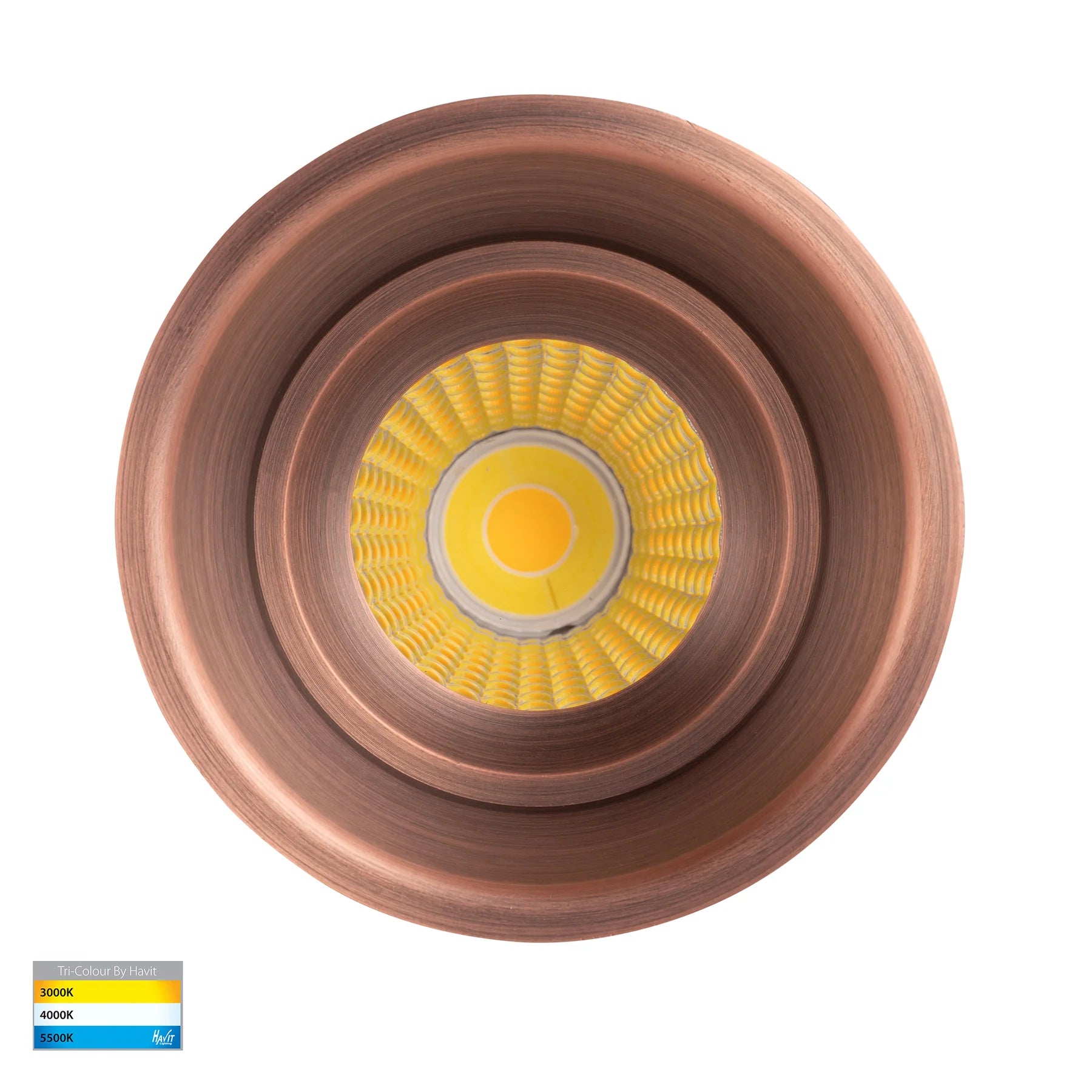 Havit Prime Fixed Deep LED Downlights Tri- Antique Brass 12W 240V IP54- HV5513T-AB