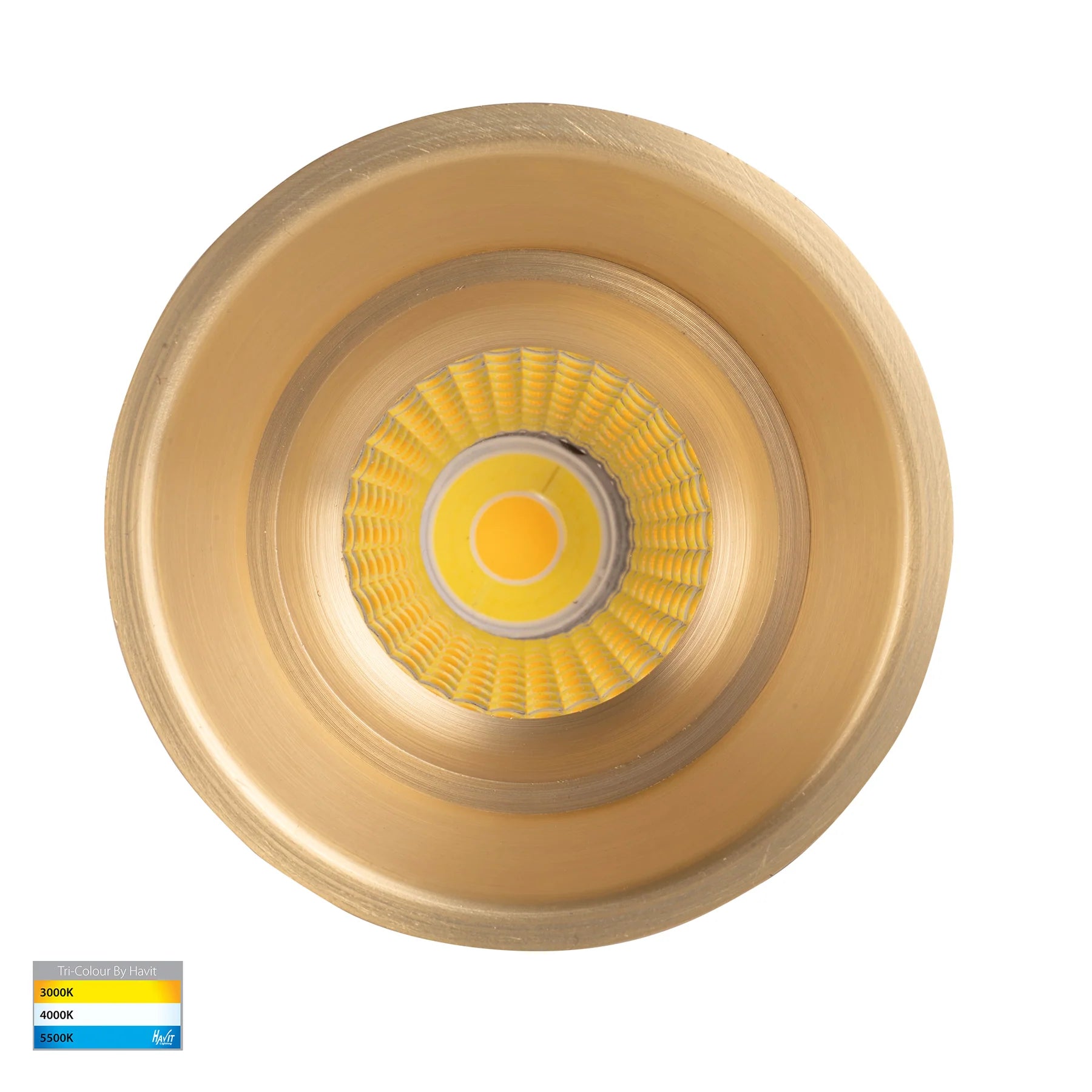 Havit Prime Fixed Deep LED Downlights Tri- Brass 9W 240V IP54- HV5513T-BR