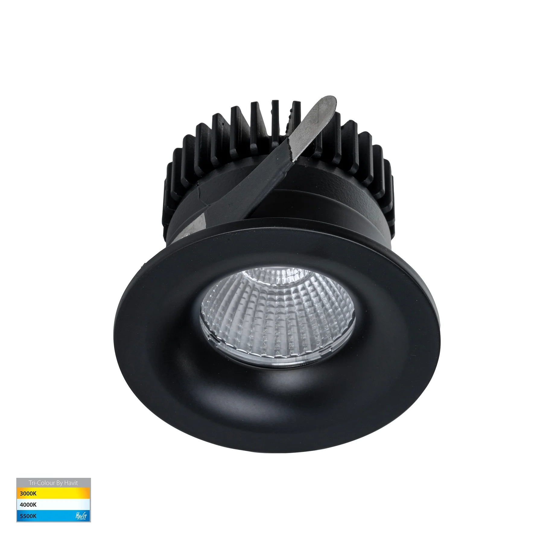 Havit Niche Round Recessed Downlights Tri- Black 6W 240V IP54- HV5703T-BLK