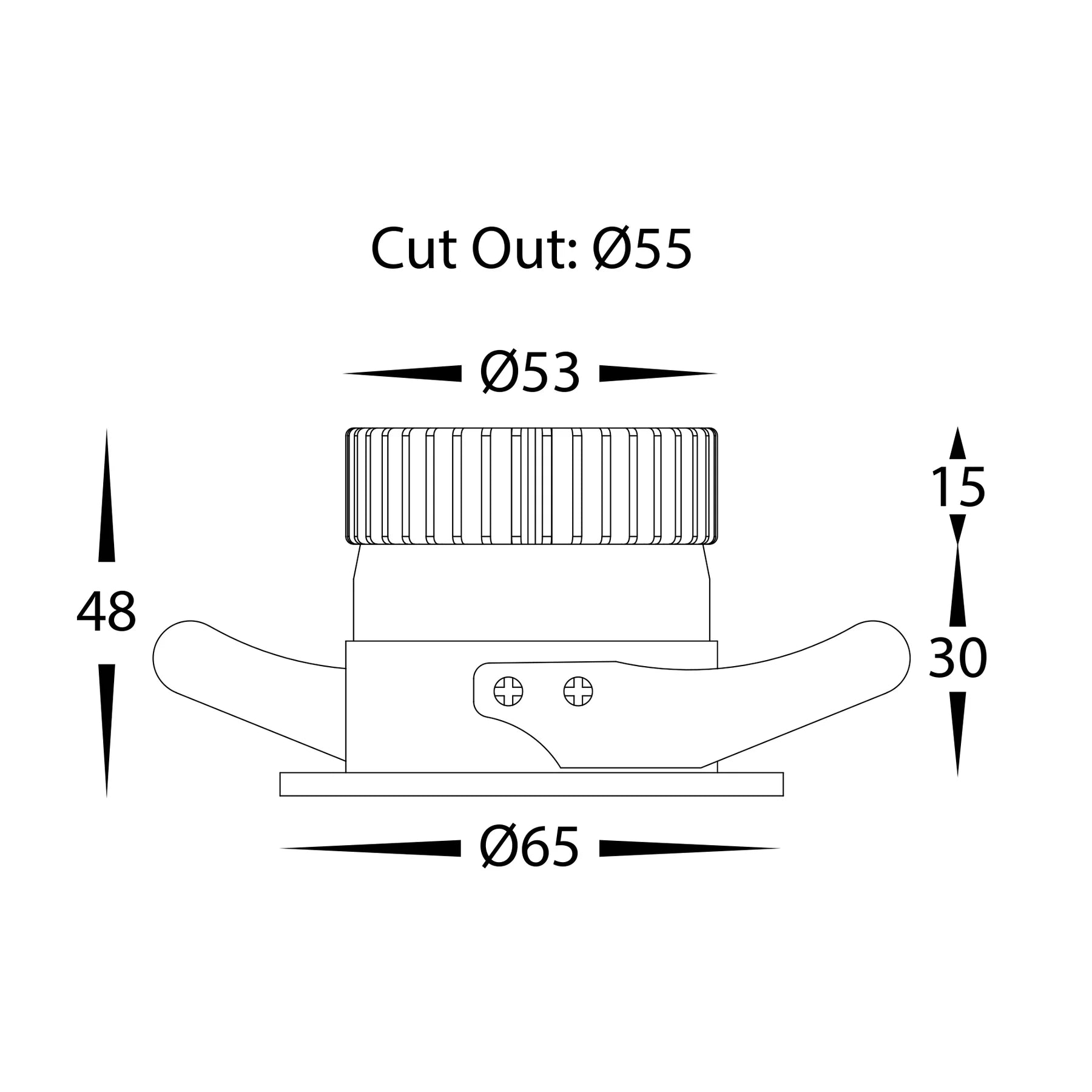 Havit Niche Round Recessed Downlights Tri- White 6W 240V IP54- HV5703T-WHT