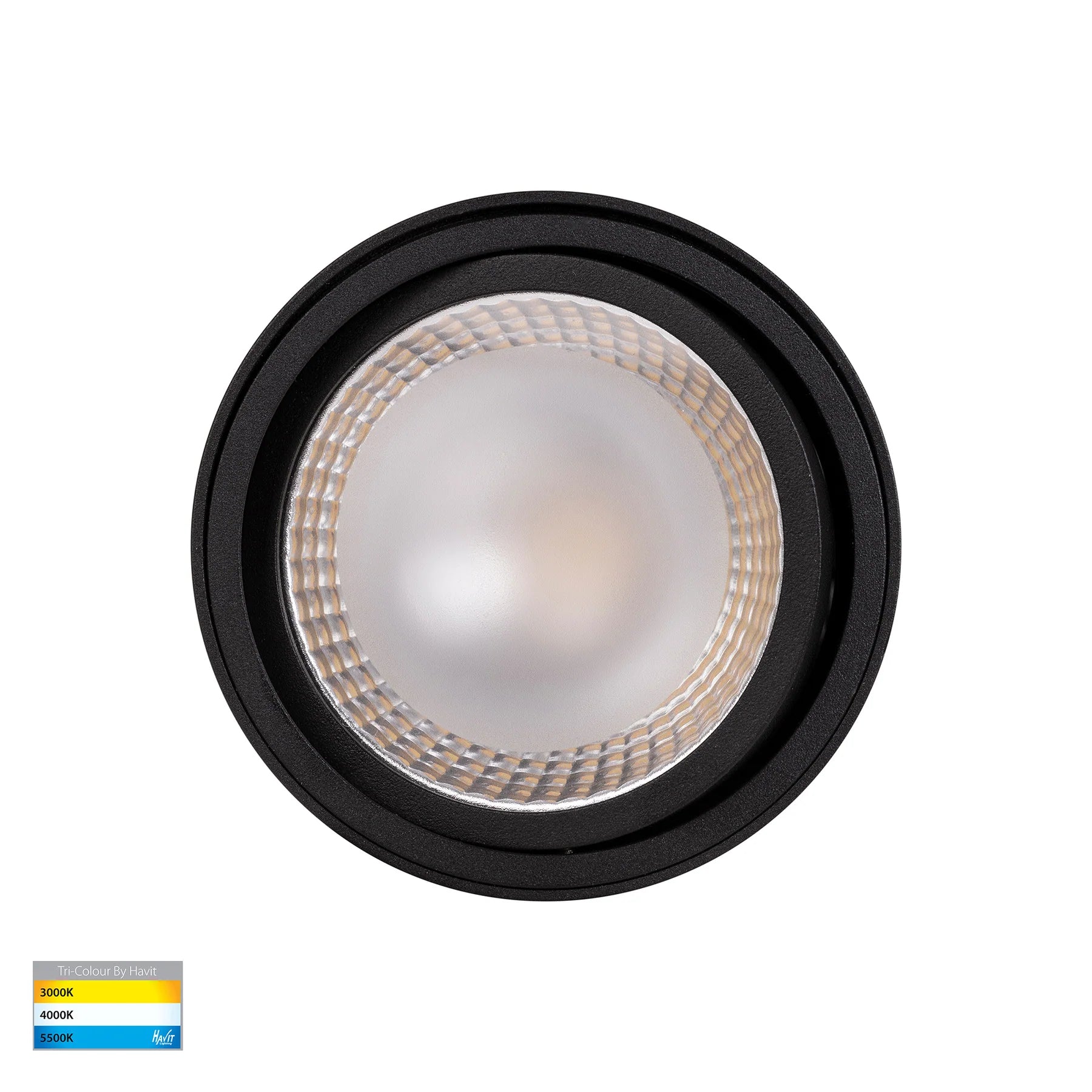 Havit Nella Adjustable LED Surface Mounted Downlight Tri - Black 12W 240V/12V IP40 - HV5813T-BLK, HV5813T-BLK-12V