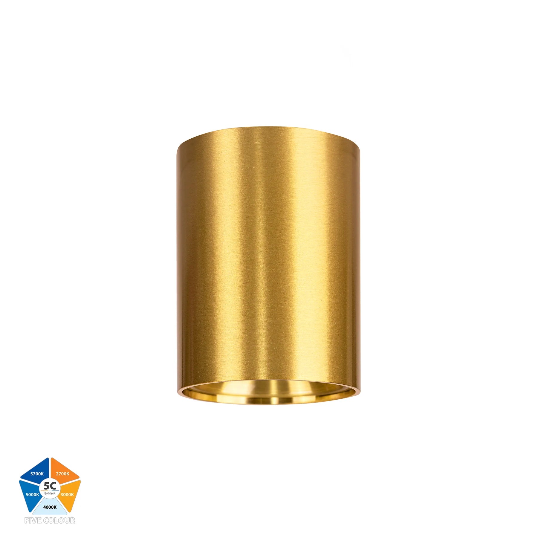 Havit Nella Surface Mounted LED Downlights 5CCT Brass 7W 12V/240V IP54- HV5841S-BR | HV5841S-BR-12V