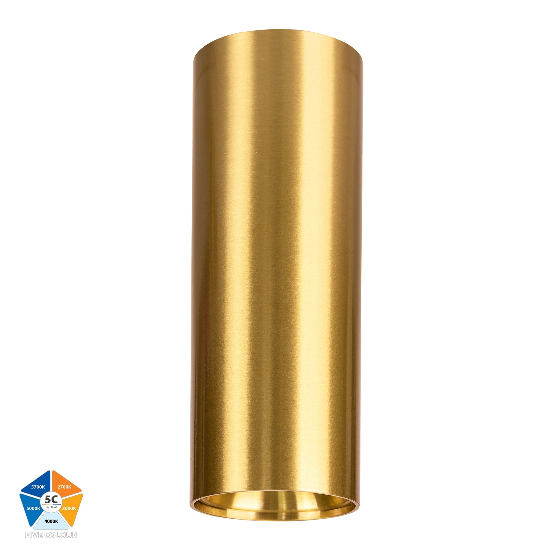 Havit Nella Surface Mounted LED Downlights 5CCT Brass 7W 12V/240V IP54- HV5841S-BR-EXT, HV5841S-BR-EXT-12V