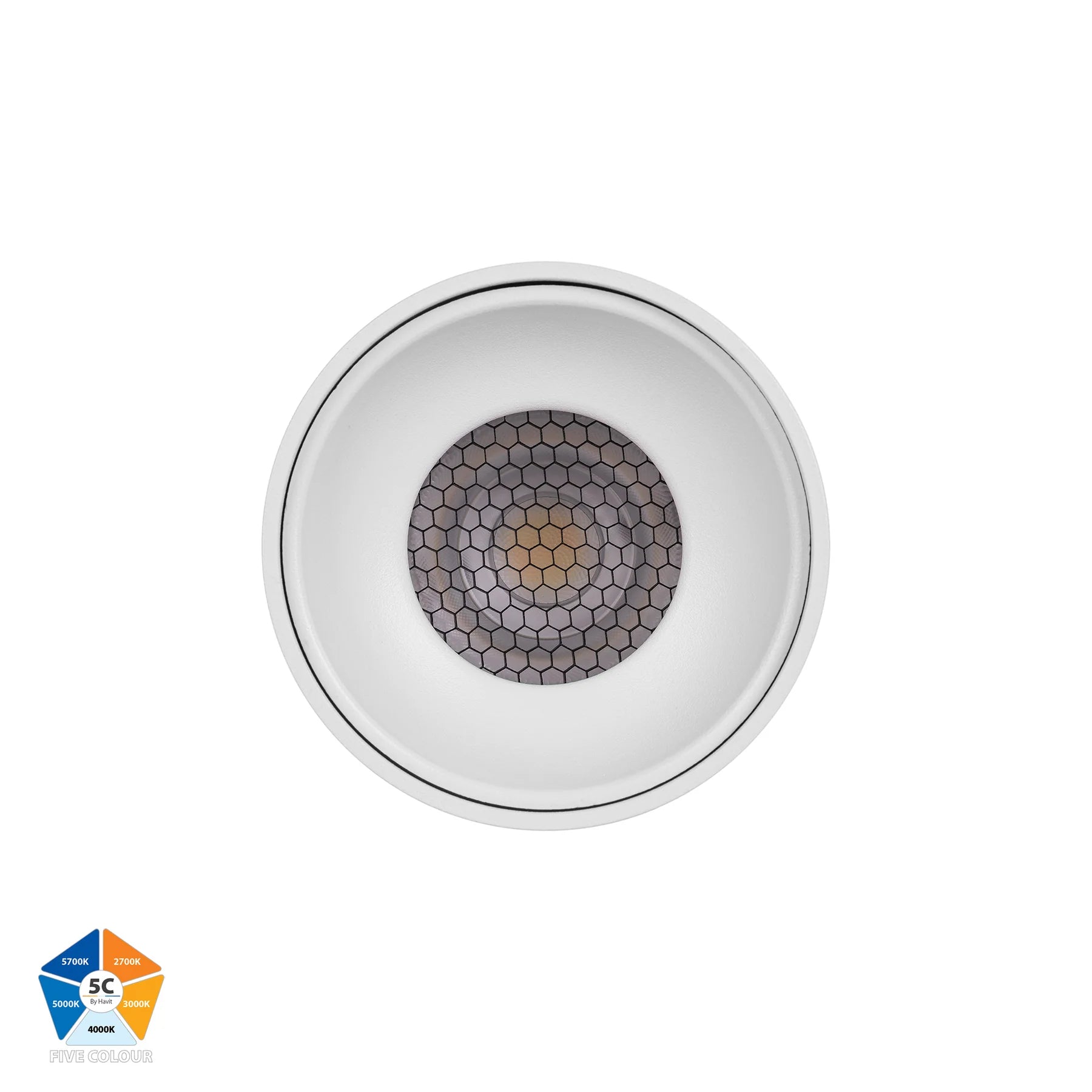Havit Nella LED Surface Mounted Downlight 5CCT White 7W 12V/240V IP54 - HV5841S-WHT, HV5841S-WHT-12V