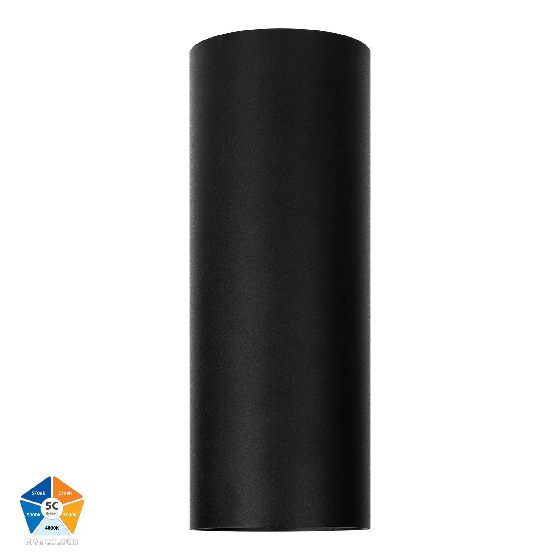 Havit Nella LED Surface Mounted Downlight 5CCT Black 12W 12V/240V IP54 - HV5842S-BLK-EXT, HV5842S-BLK-EXT-12V