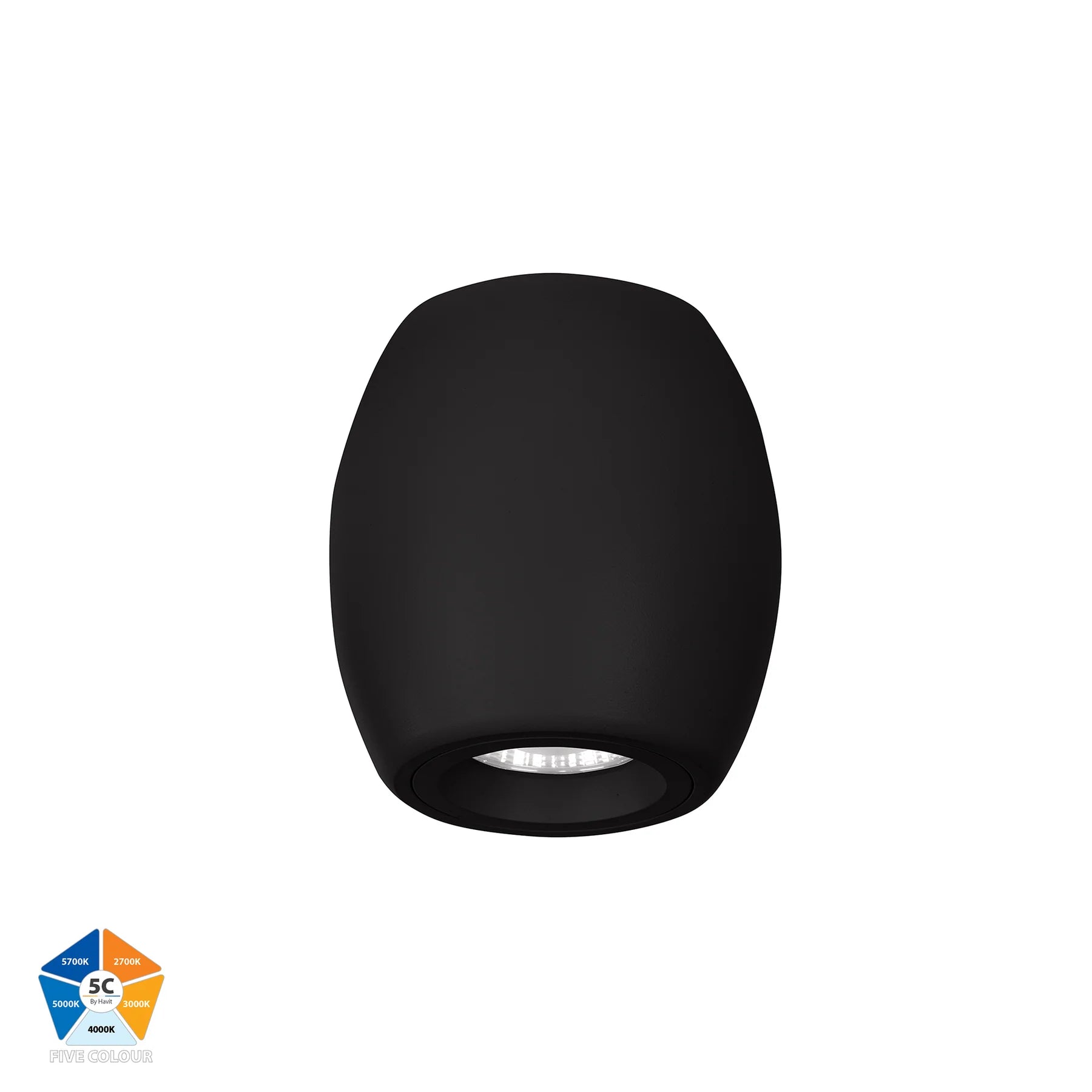 Havit Nella Surface Mounted LED Downlights 5 Colour Black 7W 240V IP54- HV5848S-BLK