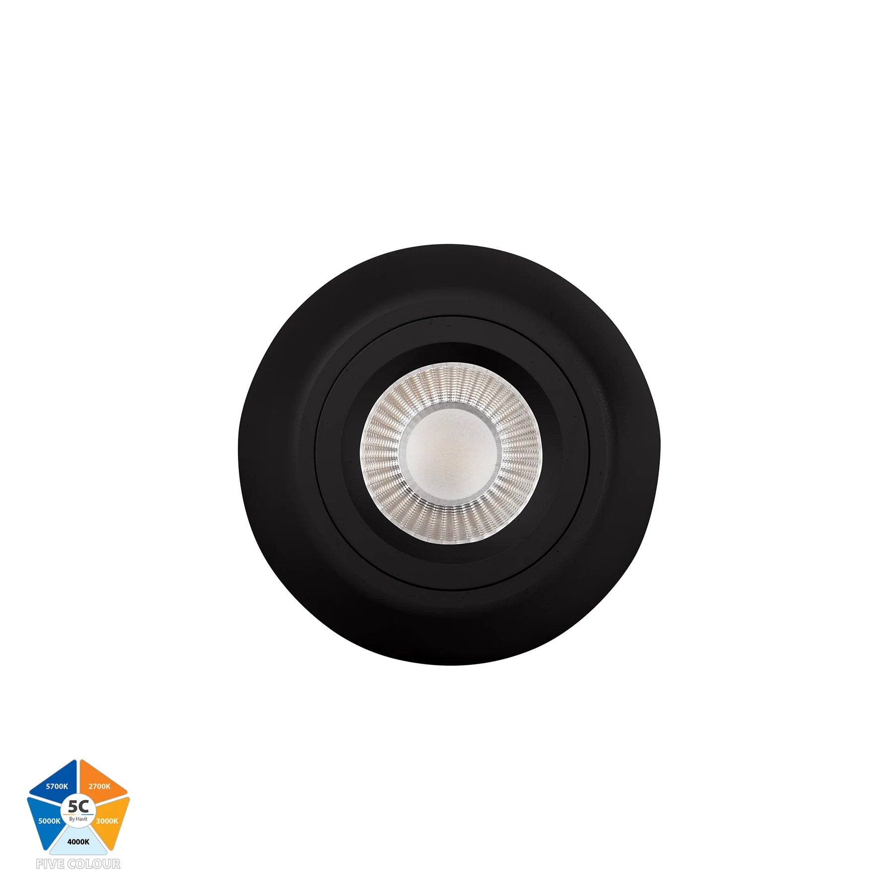 Havit Nella Surface Mounted LED Downlights 5 Colour Black 7W 240V IP54- HV5848S-BLK