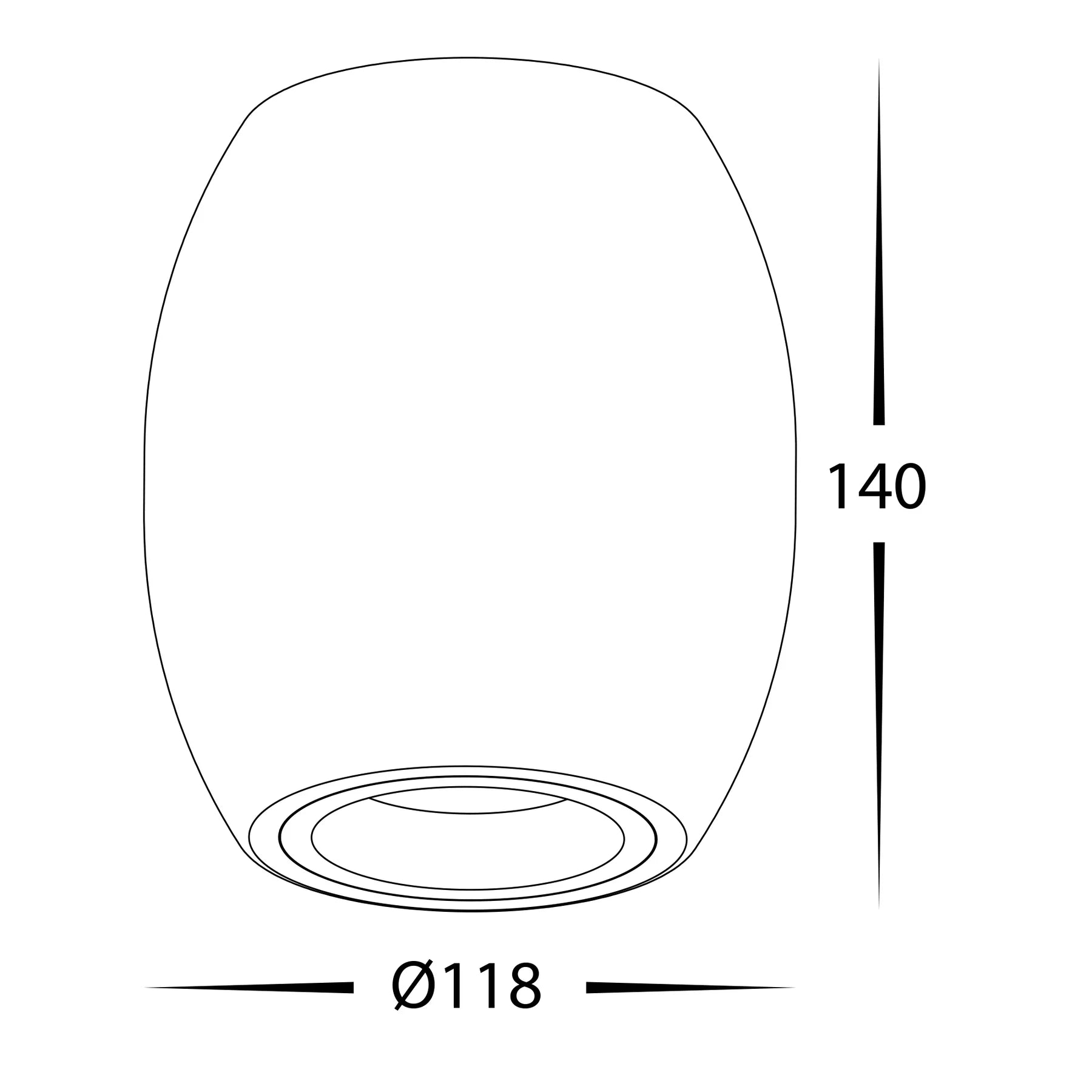 Havit Nella Surface Mounted LED Downlights 5 Colour Black 12W 240V IP54- HV5849S-BLK