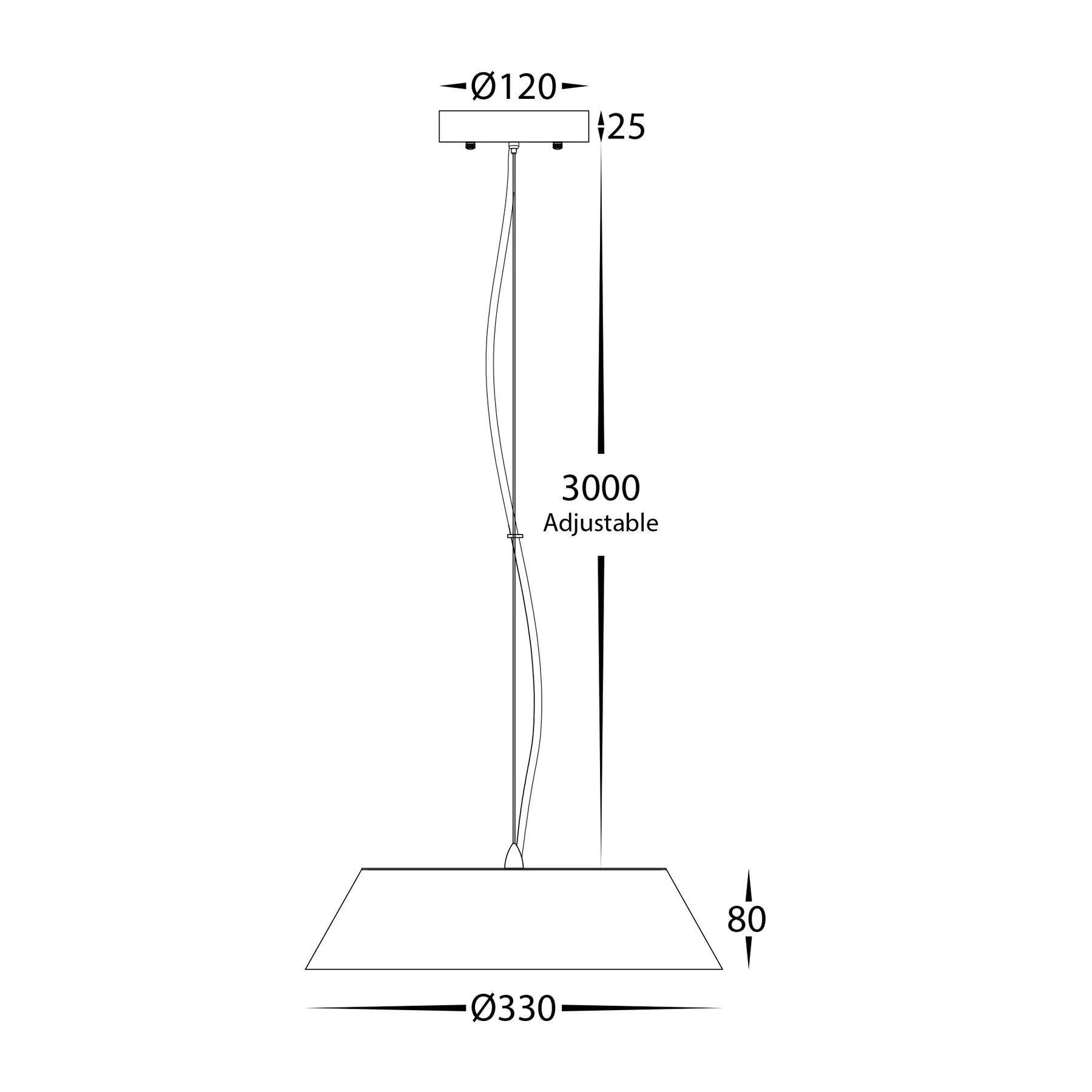 Havit Noyer 330mm LED Interior Pendants Tri- Walnut Timber 20W 240V IP20- HV5871T-PDT