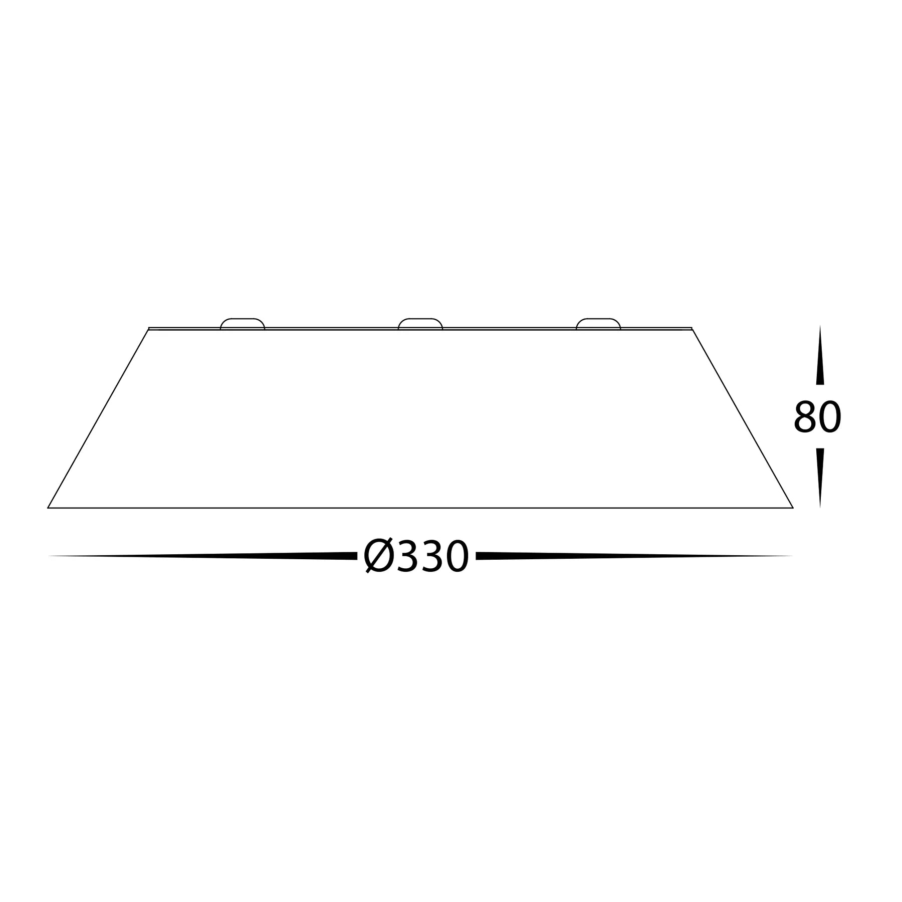 Havit Noyer 330mm Ceiling Mounted LED Oysters Tri- Walnut Timber 25W 240V IP20- HV5871T