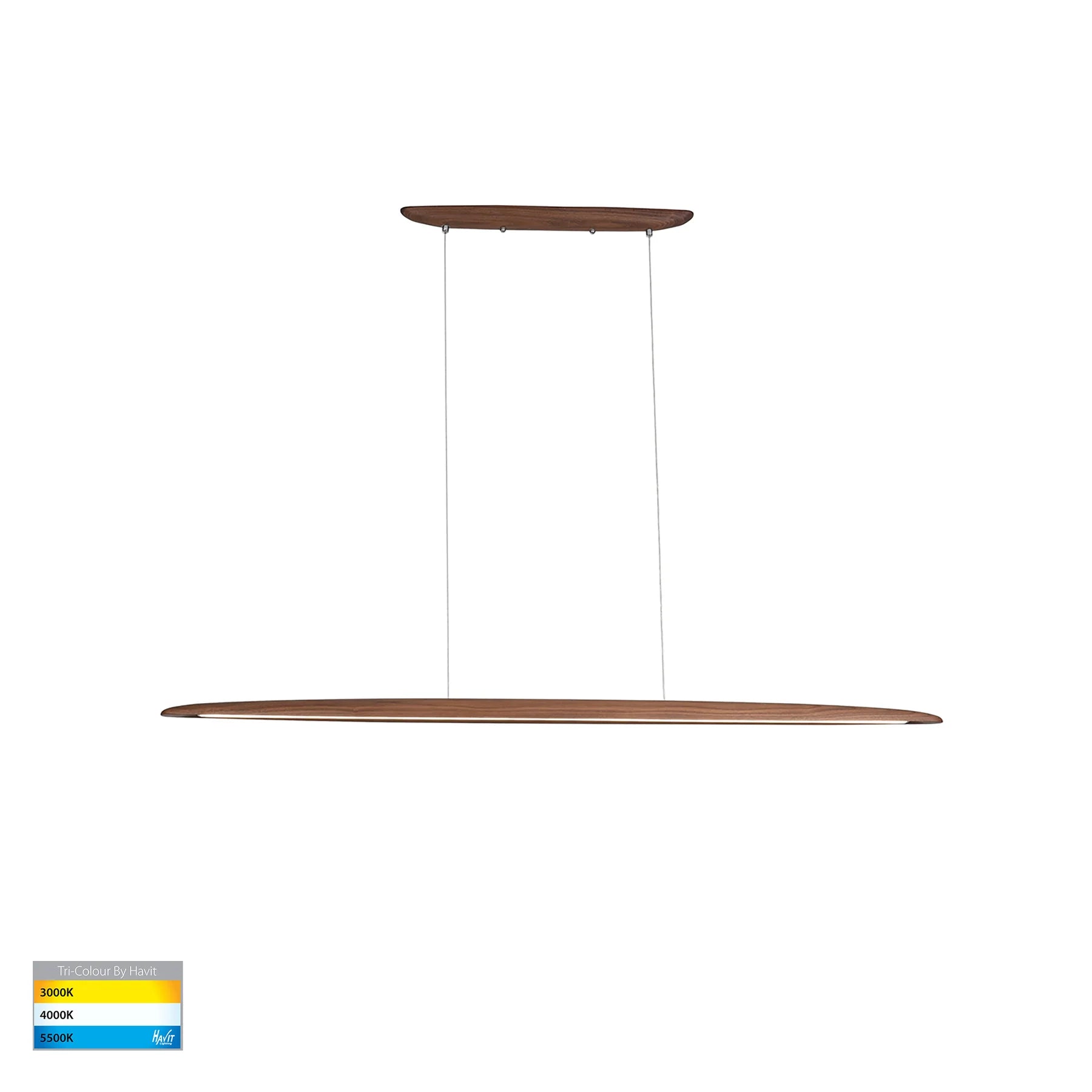 Havit Noce 1300mm Linear Interior Pendant Tri- Walnut Timber 20W 240V IP20- HV6010T