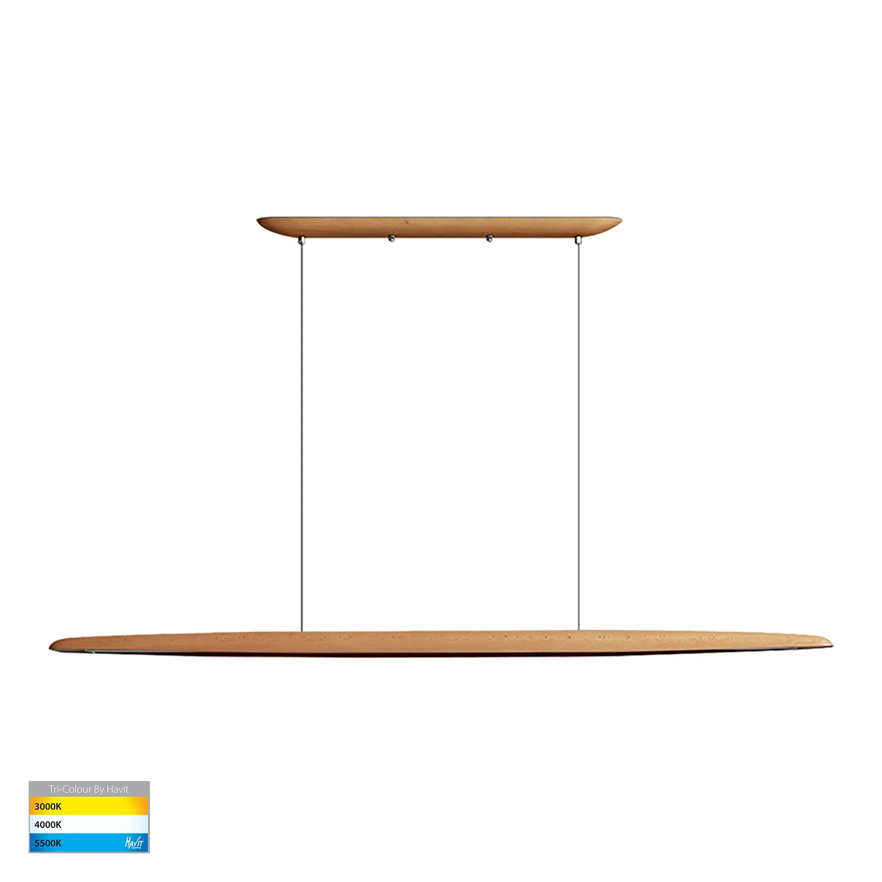 Havit Noce 1800mm Linear Pendants Tri- Beech Timber 28W 240V IP20- HV6012T-BEECH