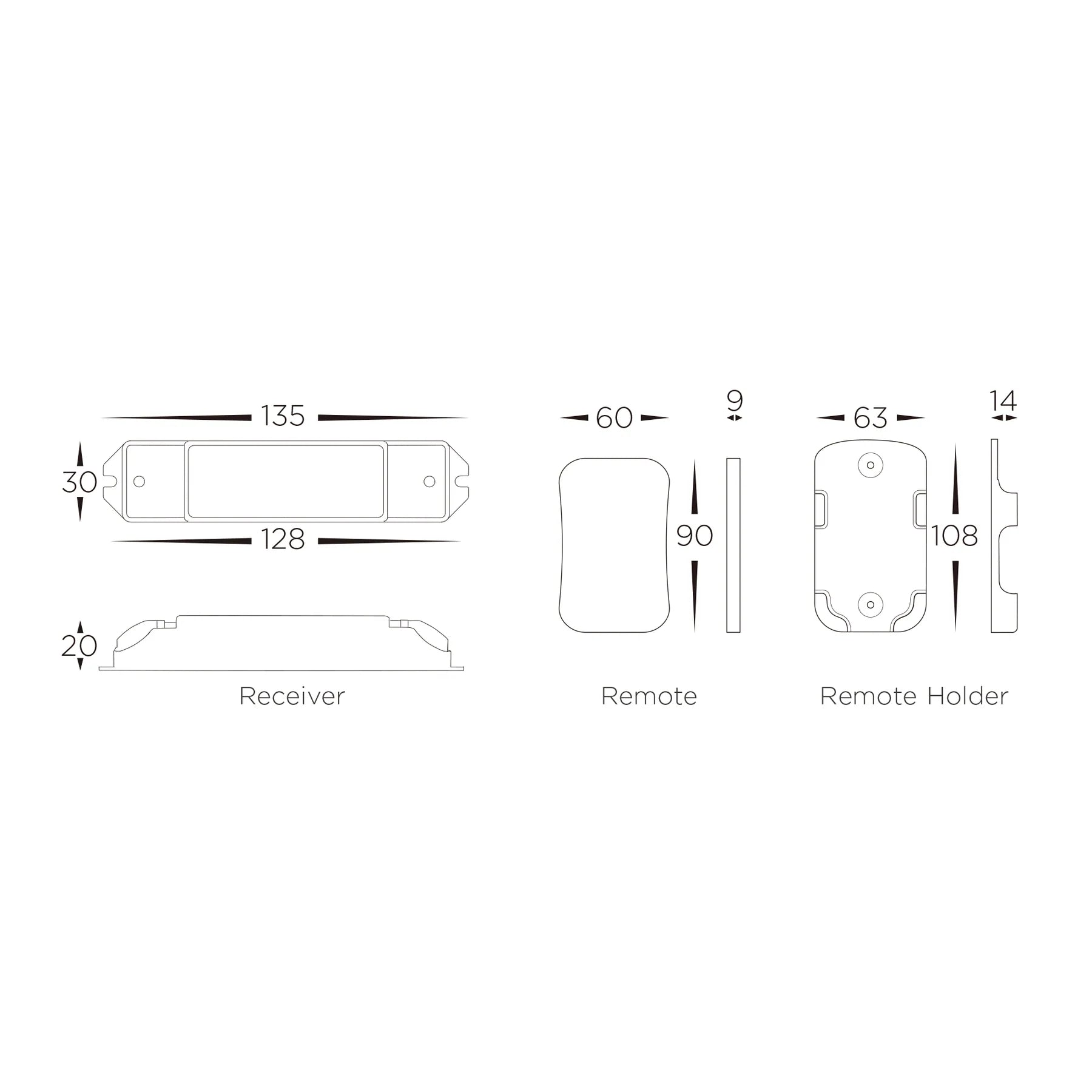 Havit Chasing Multi-Function Remote+Receiver LED Strip Smart Lighting Controls RGB 108/216W 12/24V - HV9102-SPI-16S+M16S