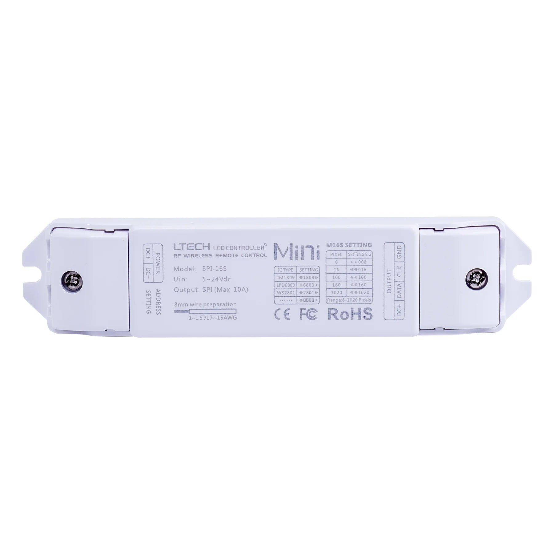Havit Chasing Multi-Function Remote+Receiver LED Strip Smart Lighting Controls RGB 108/216W 12/24V - HV9102-SPI-16S+M16S