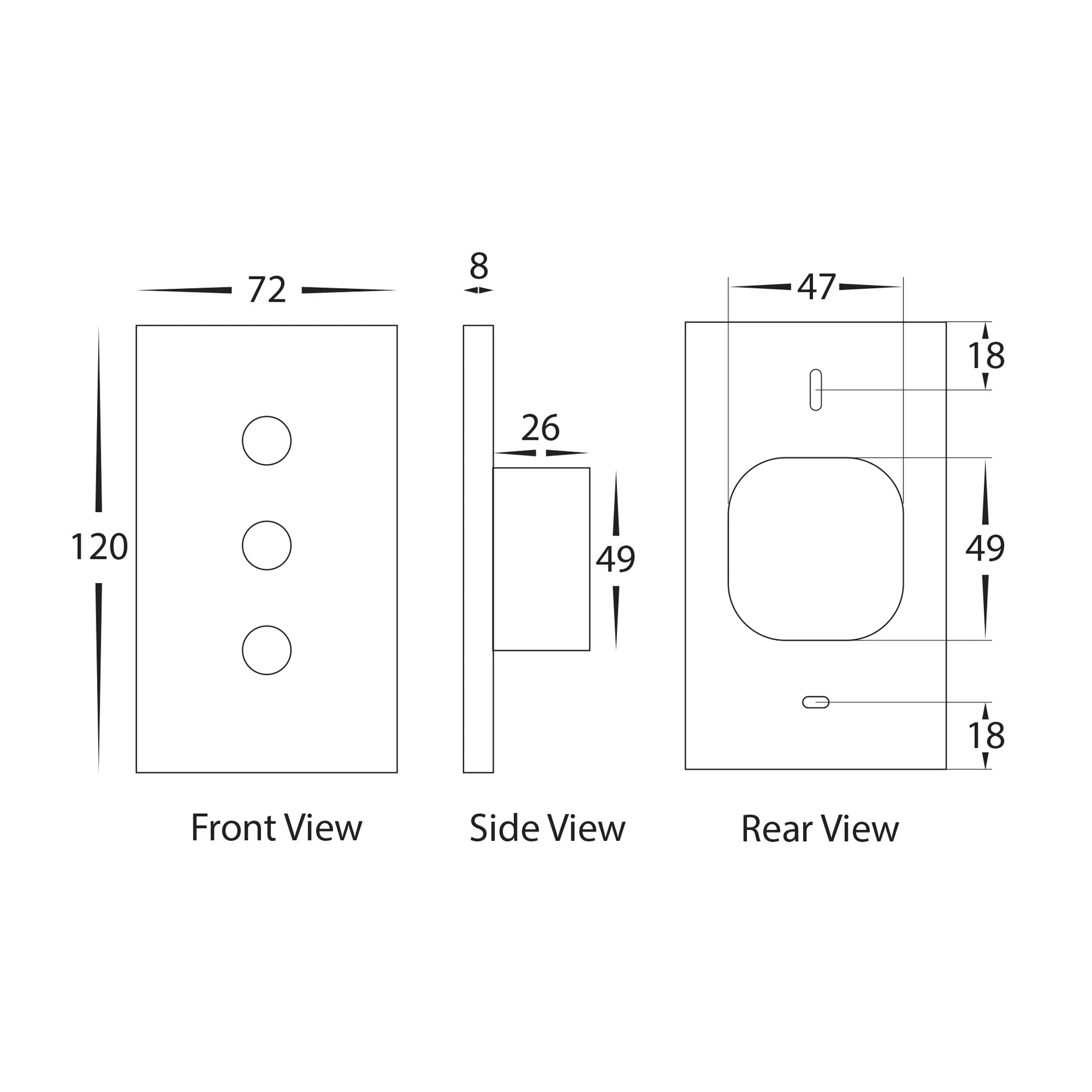 Havit Wifi Three Gang Wall Switch Clipsal Dimmers White 3x150W 240V IP20 - HV9110-3- Havit Lighting