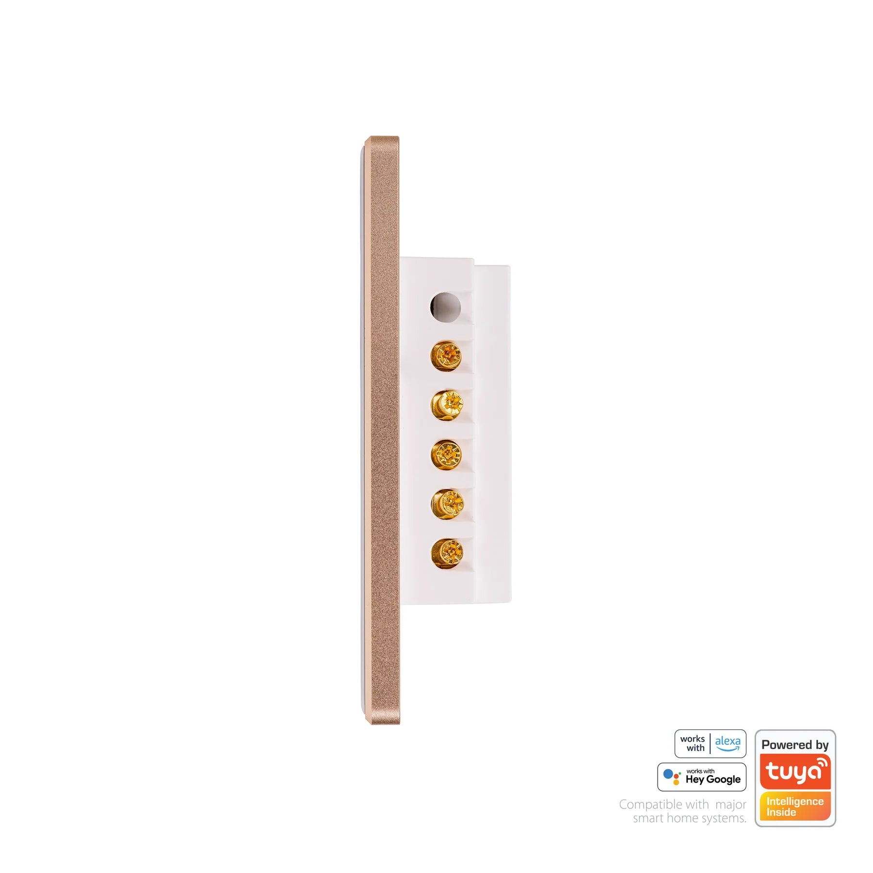 Havit Wifi 3 Gang with Gold Trim Wall Switch Clipsal White 3x300W 240V IP20 - HV9120-3