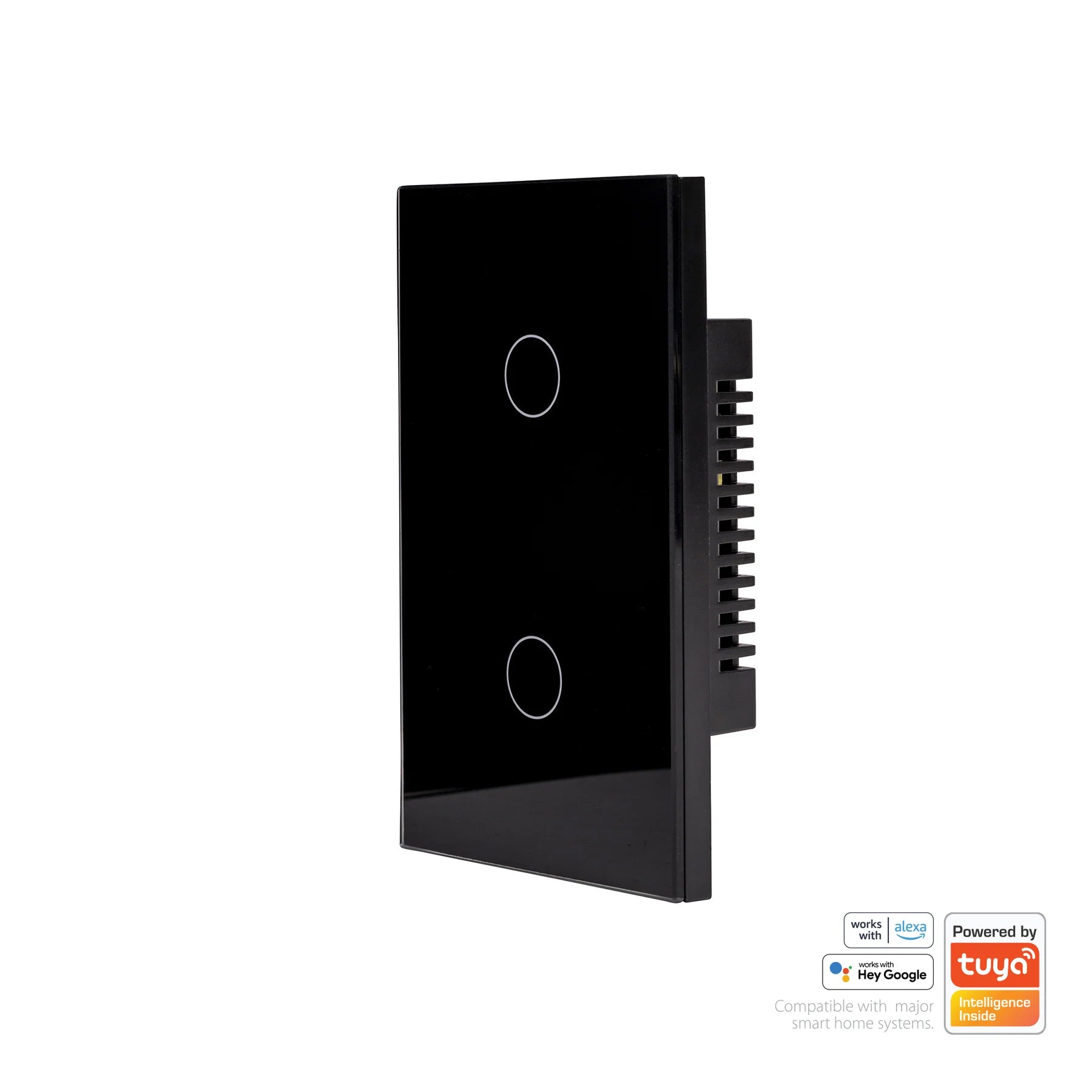 Havit Wifi 2 Gang Wall Switch Clipsal Black 2x300W 240V IP20 - HV9210-2