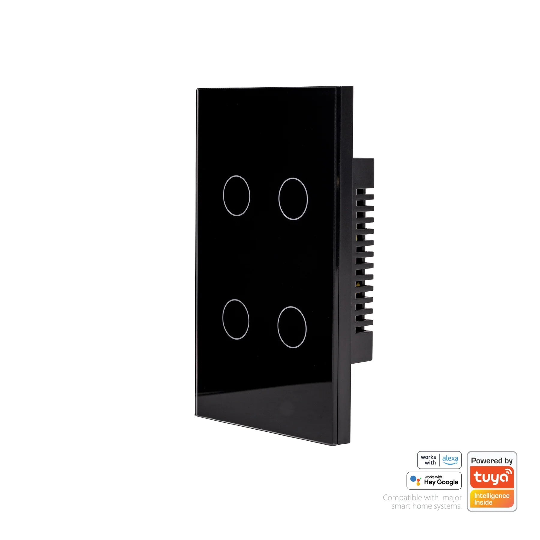 Havit Wifi 4 Gang Wall Switch Clipsal Black 4x300W 240V IP20 - HV9210-4
