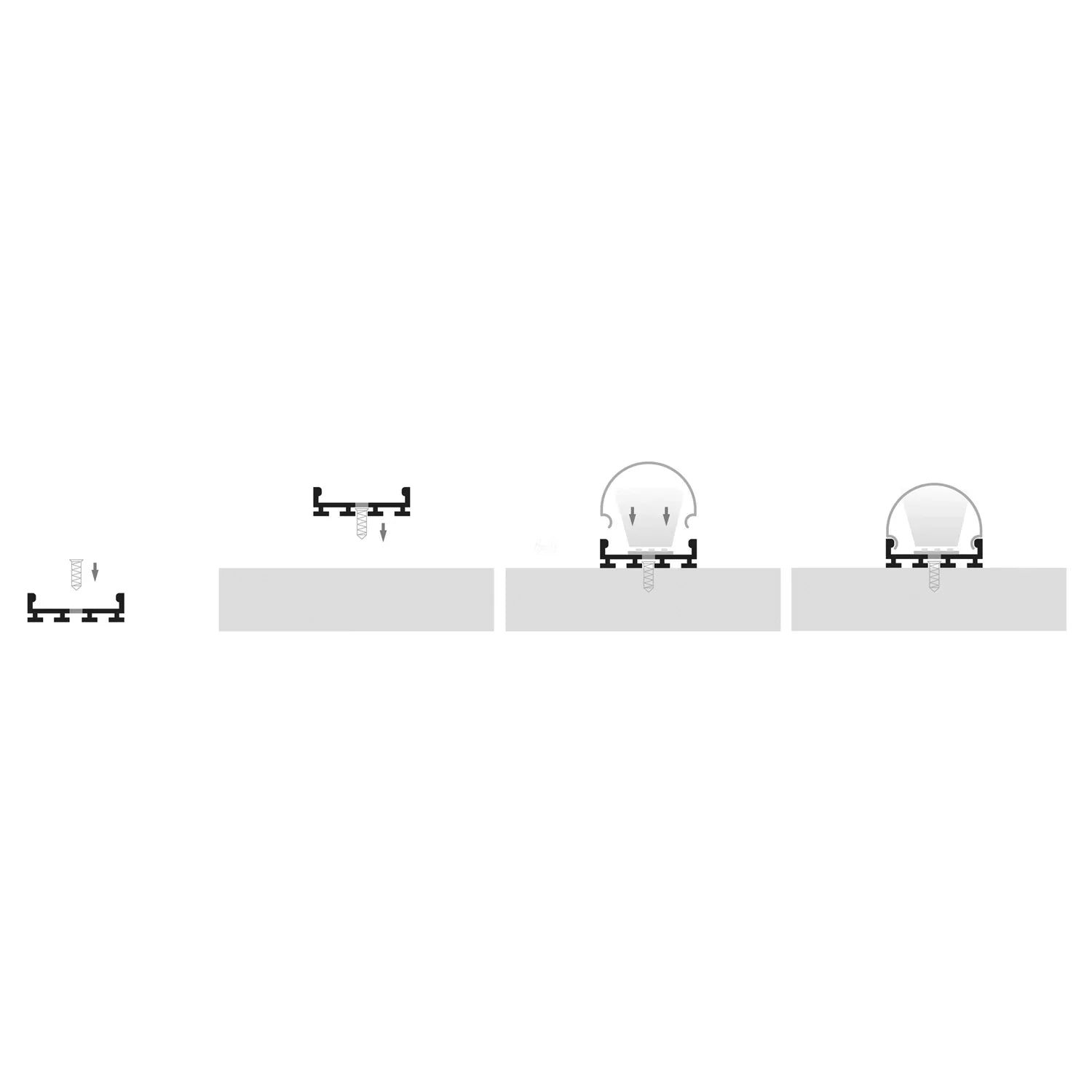 Havit End Caps to suit – Havit Shallow Square Aluminium Profile - HV9690-2618-EC