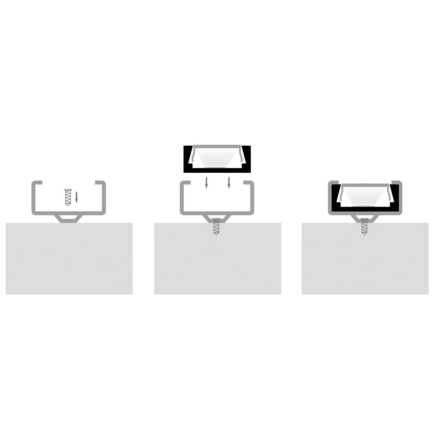 Havit Mounting Clips to suit – Havit Shallow Square Aluminium Profile - HV9693-1506-MC