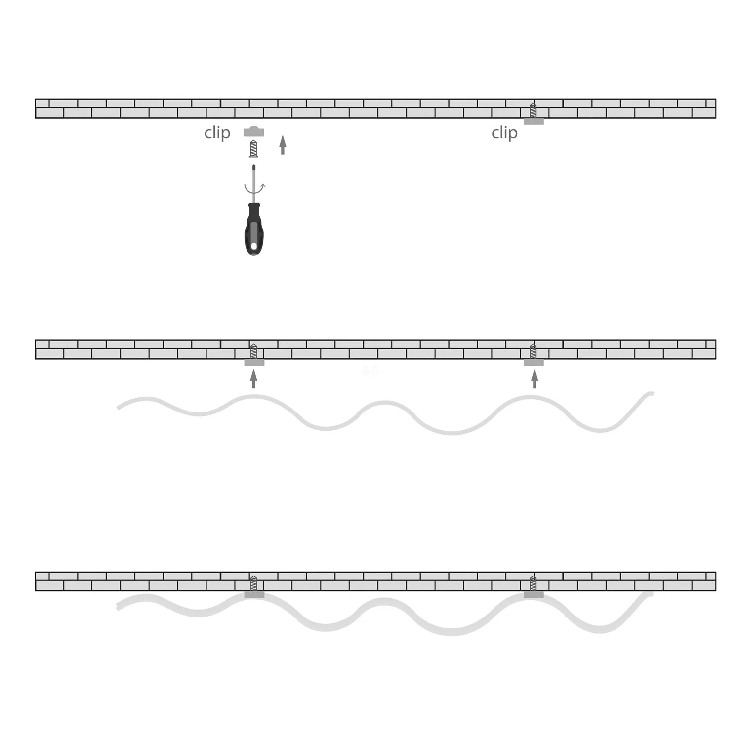 Havit Mounting Clips to suit – Havit Shallow Square Bendable Aluminium Profile - HV9693-1806-MC